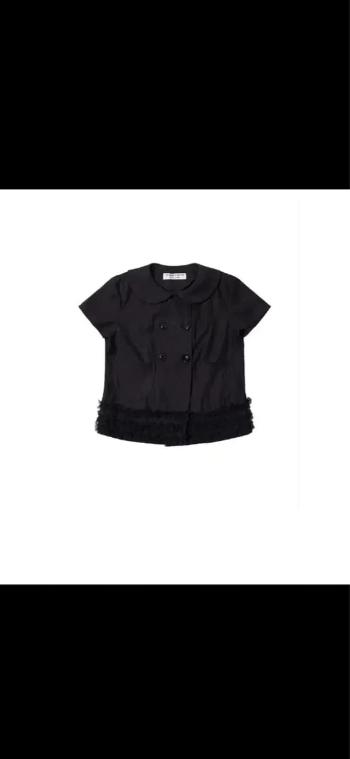 더뮤지엄비지터 더블버튼 러플 블라우스탑 THREE-LAYER RUFFLE 상품이미지2