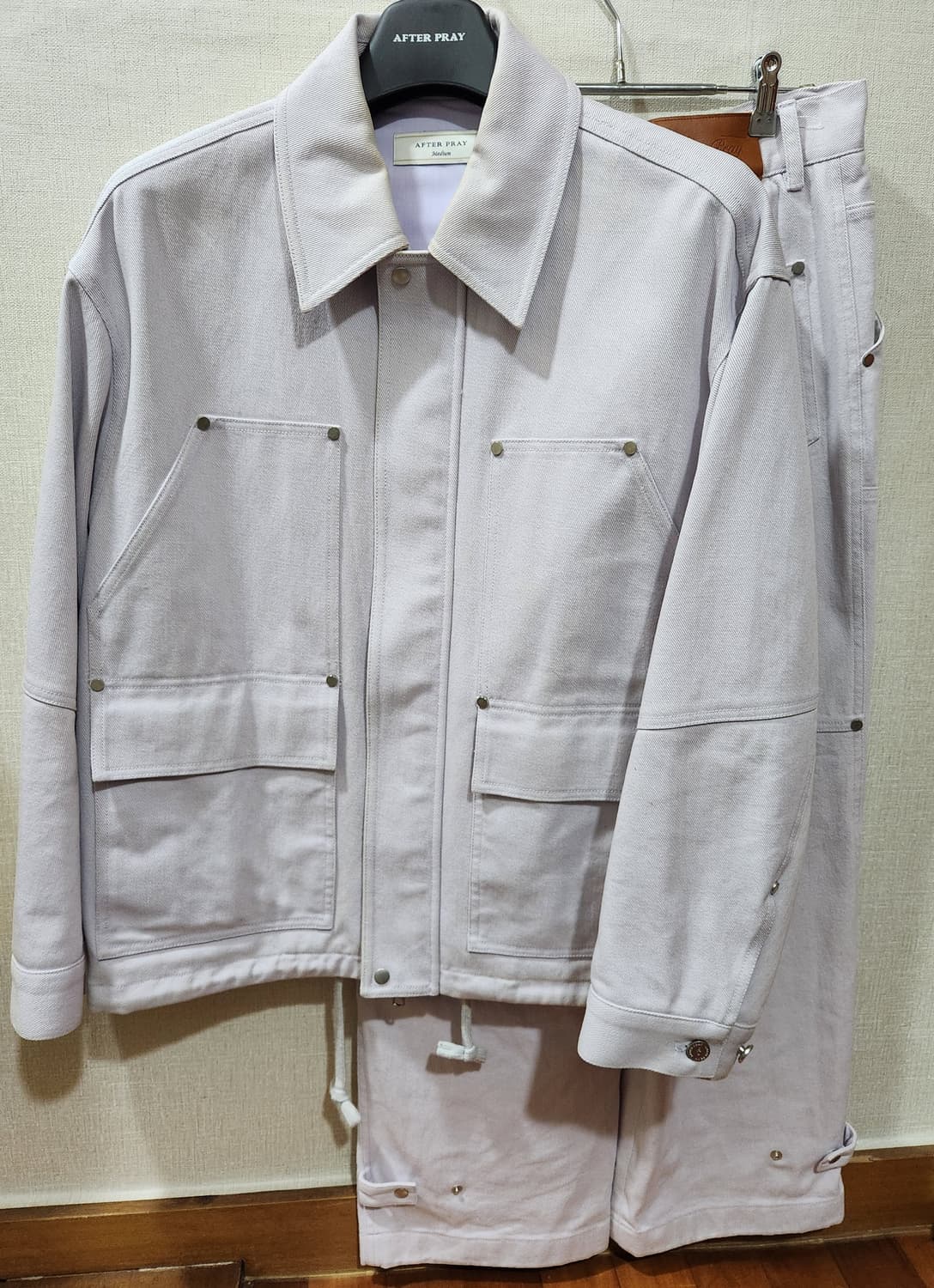 애프터프레이 카펜터 데님 셋업(라벤더) 상품이미지4