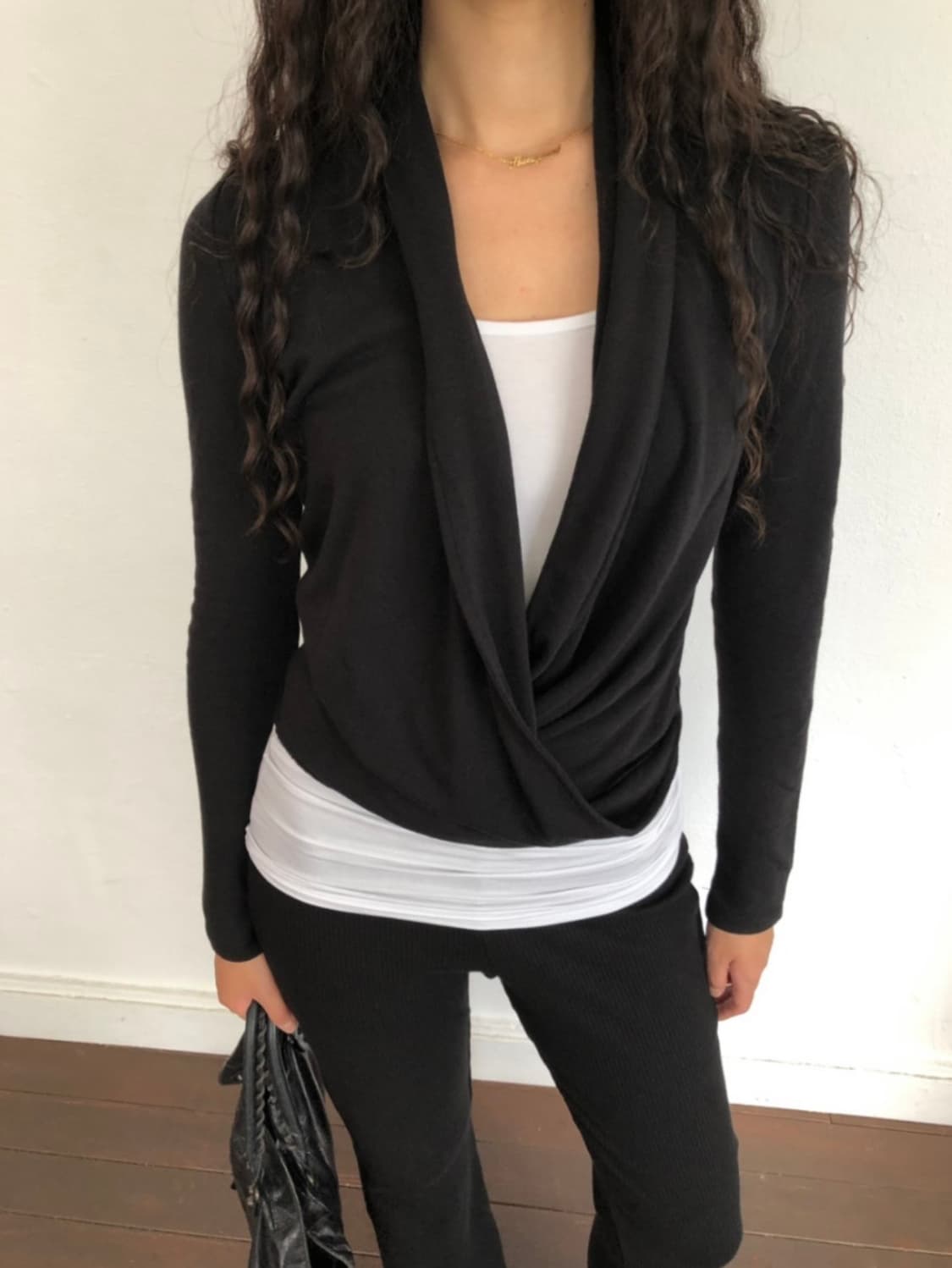 아델리오 스냅랩 가디건티셔츠 상품이미지1