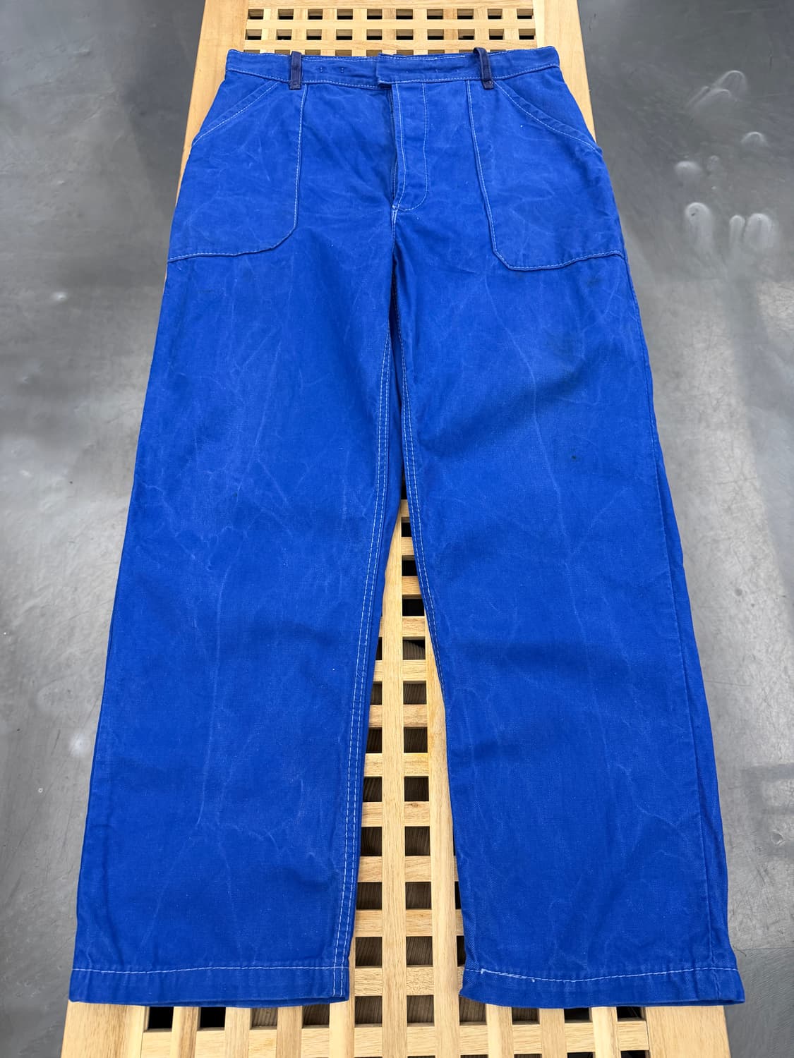 OLD MODEL WASHED BLUE FRENCH 프렌치퍼티그팬츠  상품이미지1