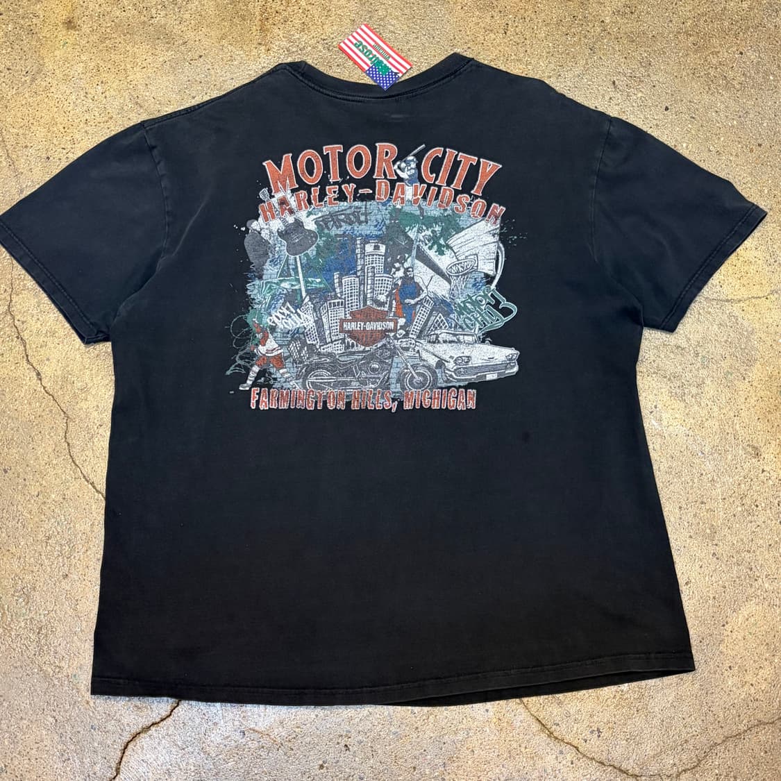 미국 빈티지 할리데이비슨 주머니 반팔티 상품이미지5