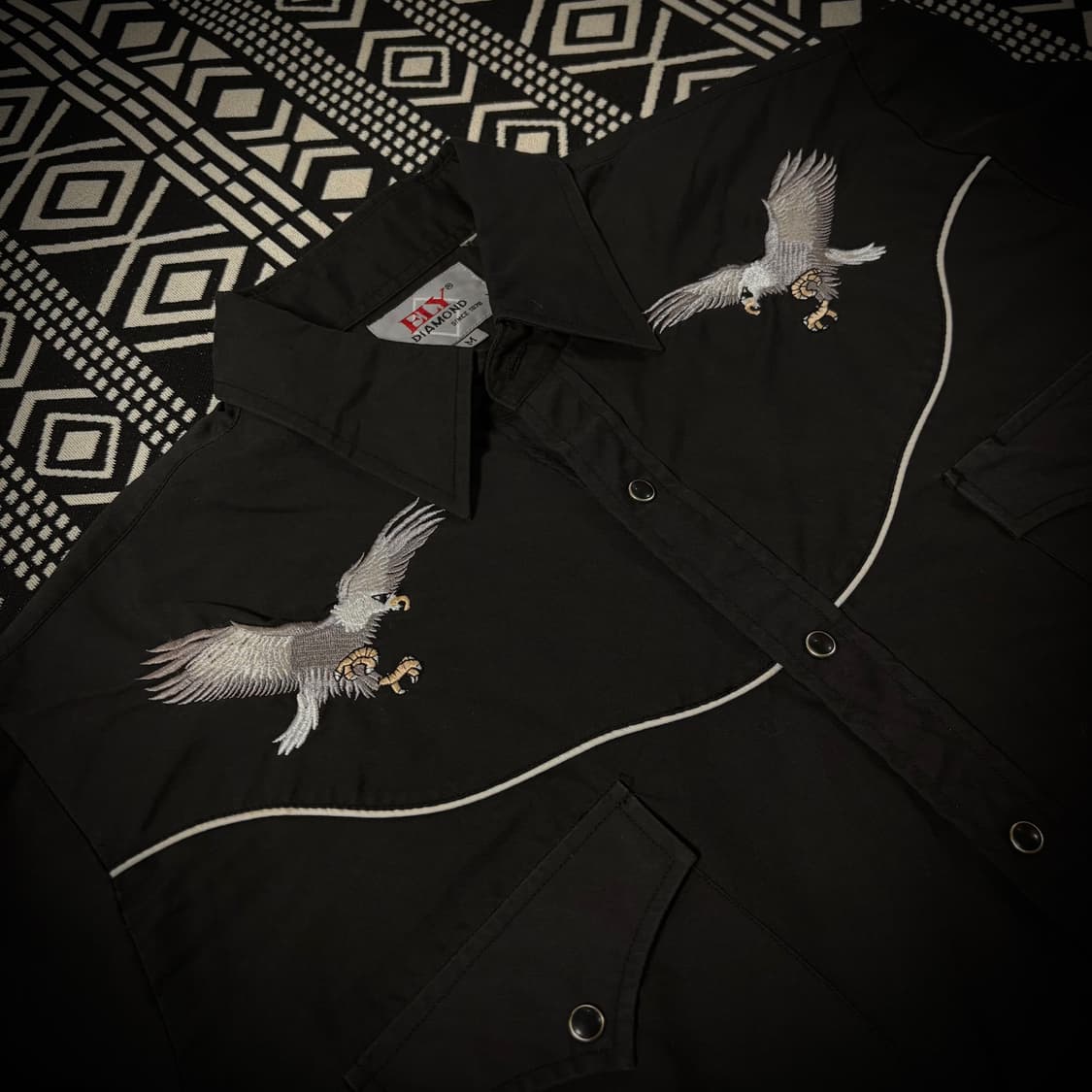 00s Ely Diamond Eagle Western Shirt  상품이미지1