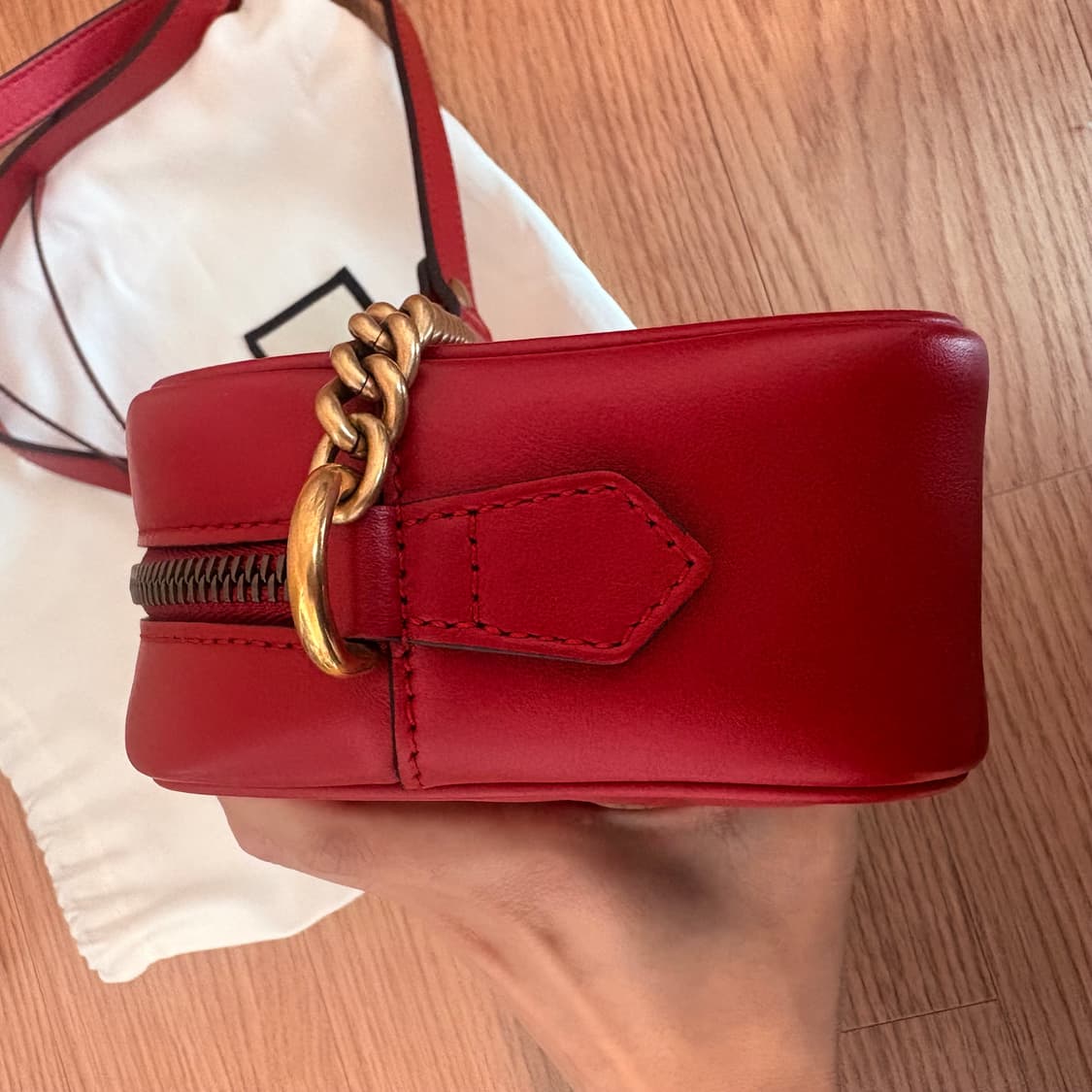 구찌 마몬트 마틀라쎄 체인 크로스백 레드 상품이미지6