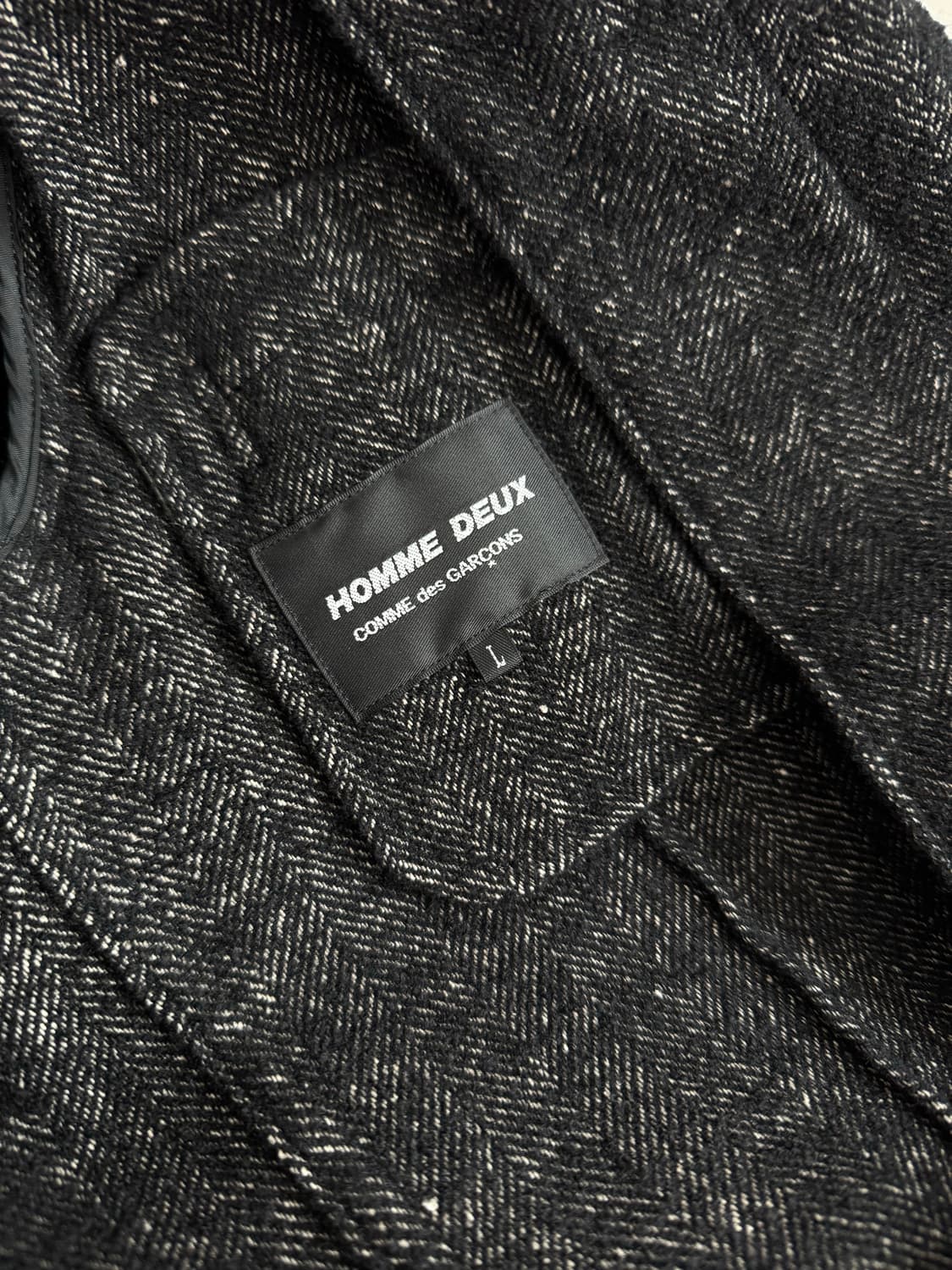 꼼데가르송 옴므 듀 헤링본 코트 L 상품이미지4