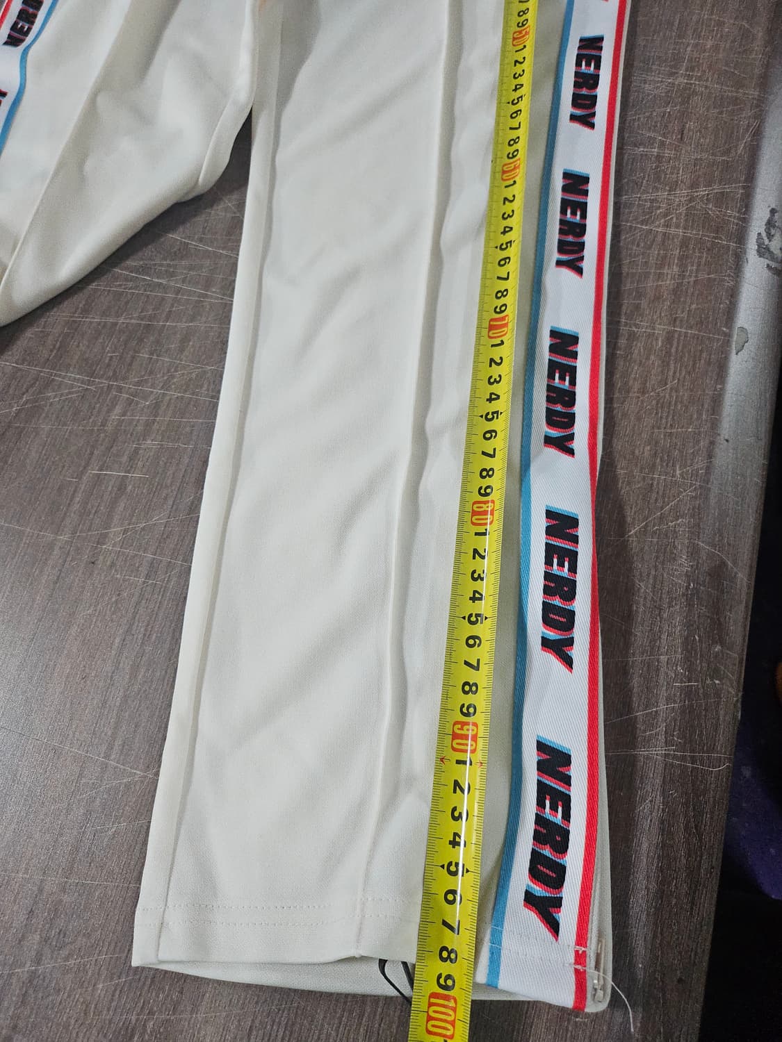 널디 NERDY 라인 트랙 팬츠 아이보리  S  남여가능 상품이미지5