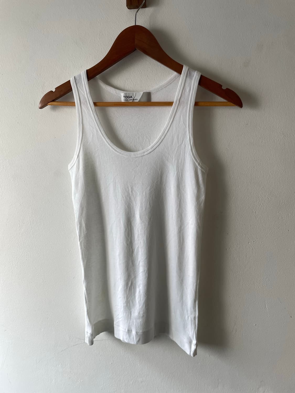 Toga Archives White Cotton Tank Top 상품이미지4
