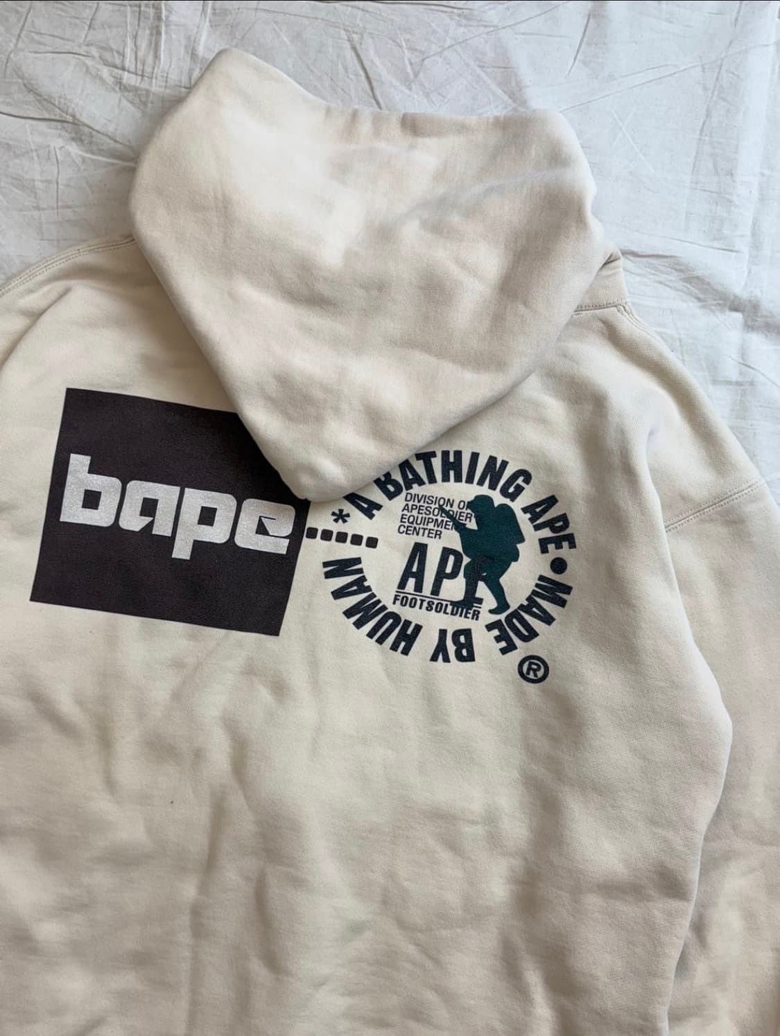 [XL] 90s 올드 베이프 써멀 후드집업 상품이미지3