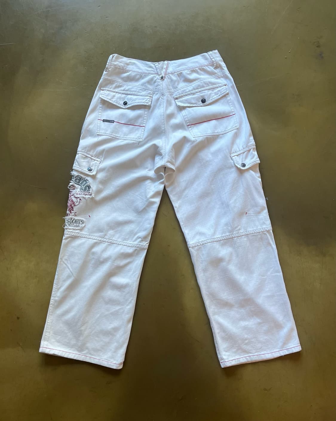 90-00s HOBO DNM White Wide Cargo Pants 상품이미지9
