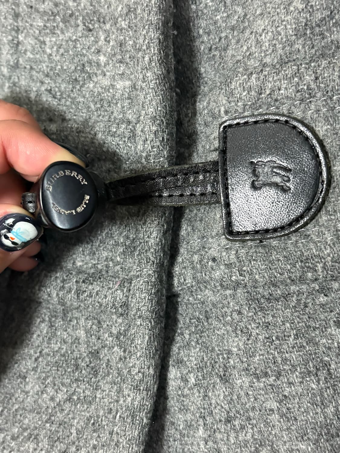 버버리 하이넥 하프코트. 그레이. 상품이미지5