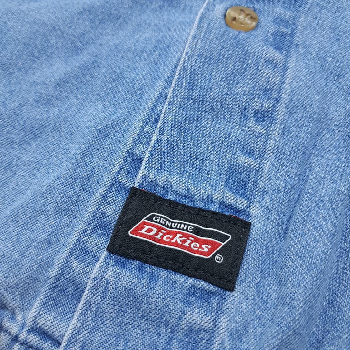 CL452 L 디키즈 코튼 버튼다운 라이트블루 데님셔츠 남방 상품이미지6