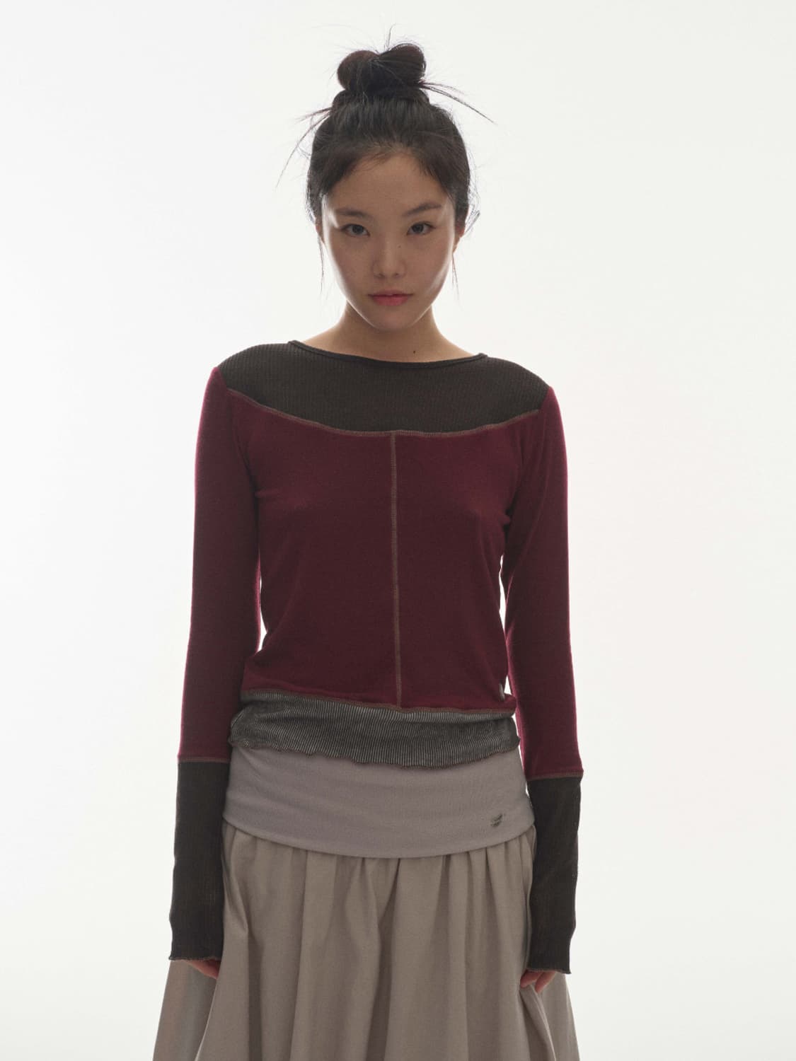 코이세이오 넷 스티치 롱슬리브 블럼레드 상품이미지3