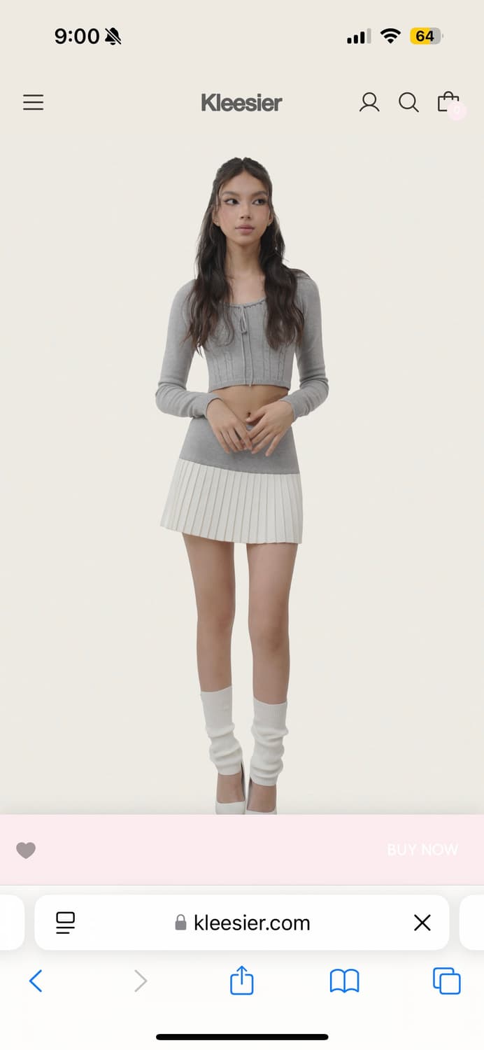 클리시어 Churro cable ribbon knit, Gray 상품이미지2