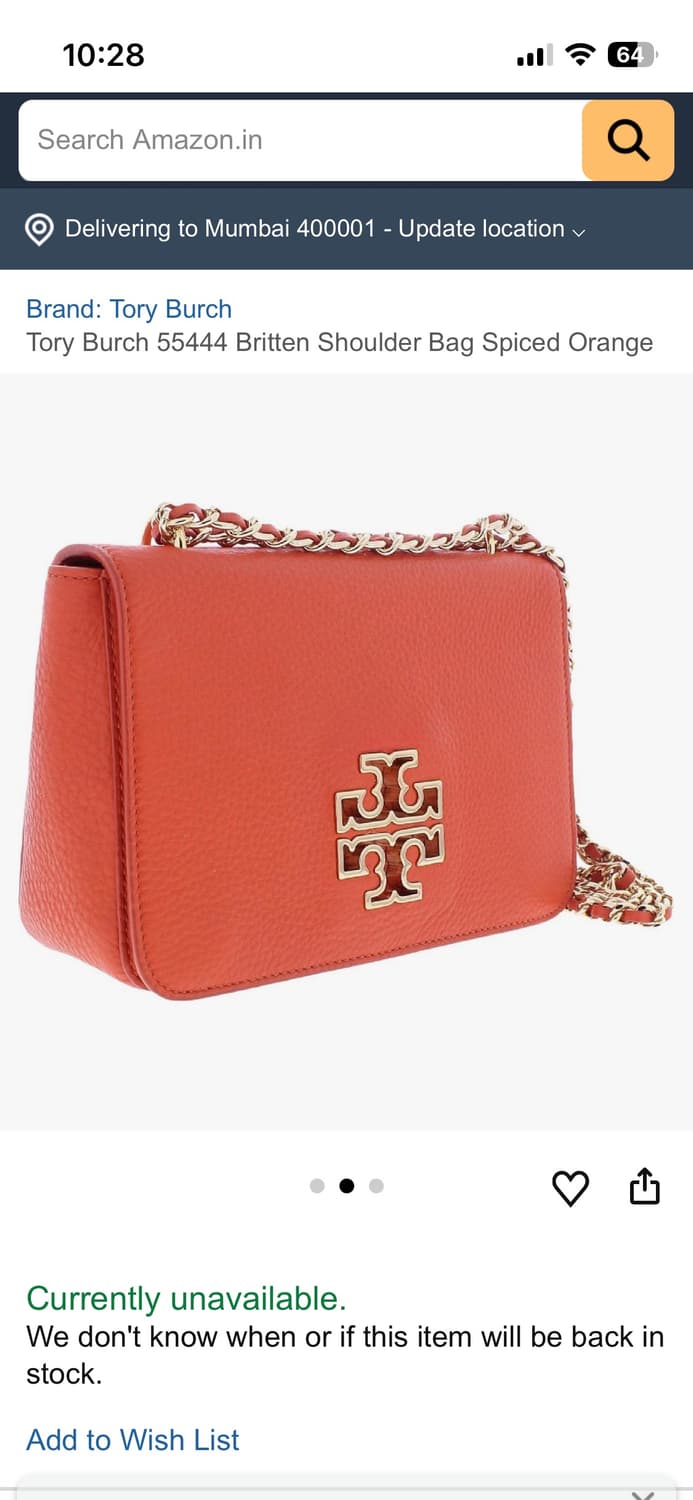 토리버치 어드저스터블 체인 숄더백 스파이스트 오렌지 상품이미지2