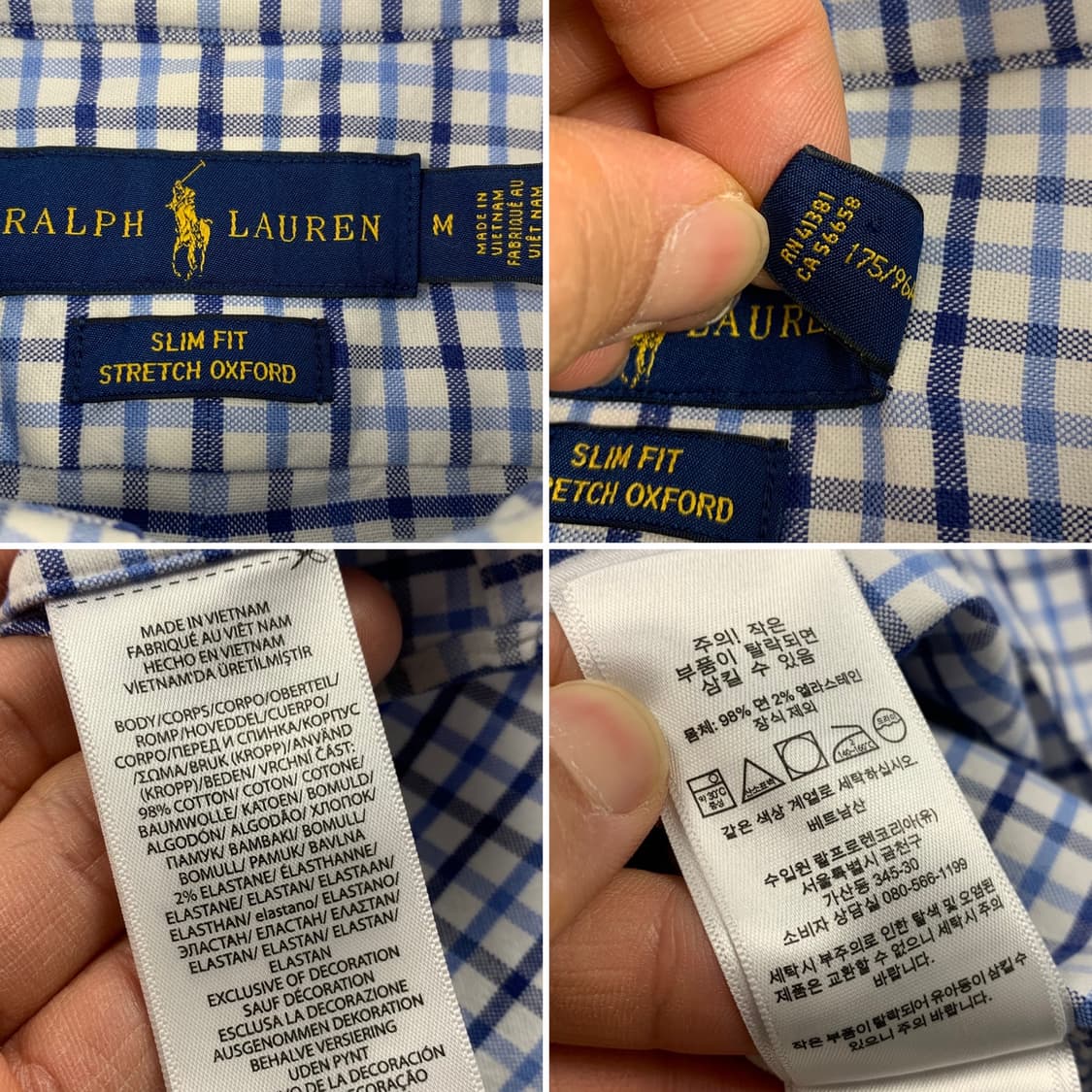 폴로 랄프로렌 멀티포니 슬림핏 스트레치 옥스포드 체크셔츠 상품이미지6