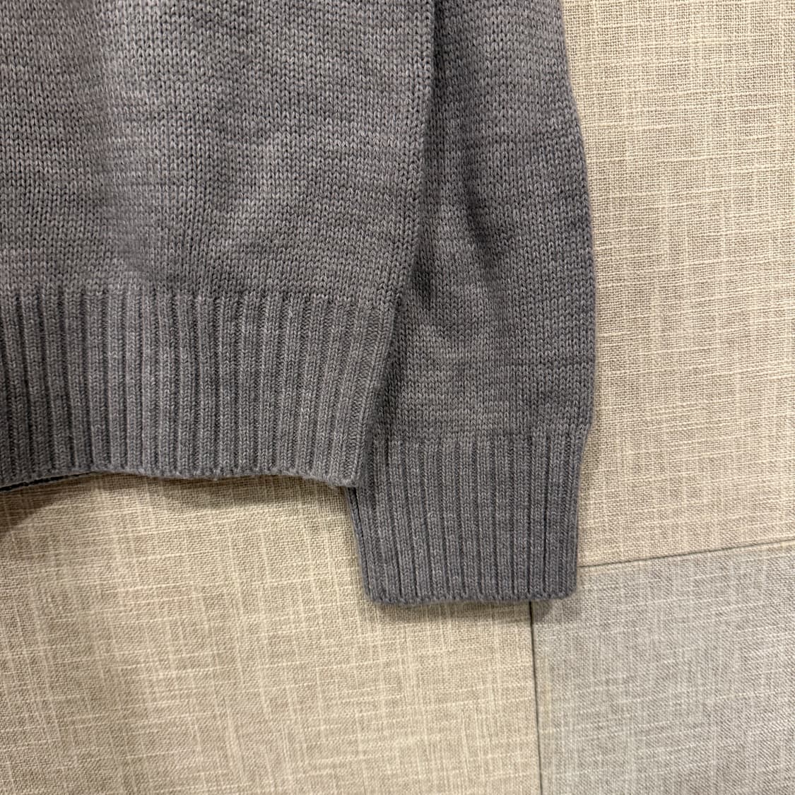 TMRW 하버드 라이센스 패치 니트 L 그레이 상품이미지5