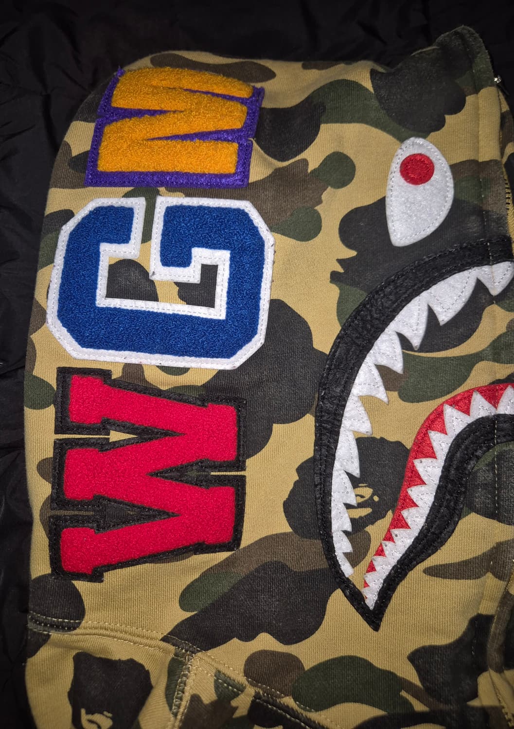 베이프 황계 샤크 후드집업 S 상품이미지2