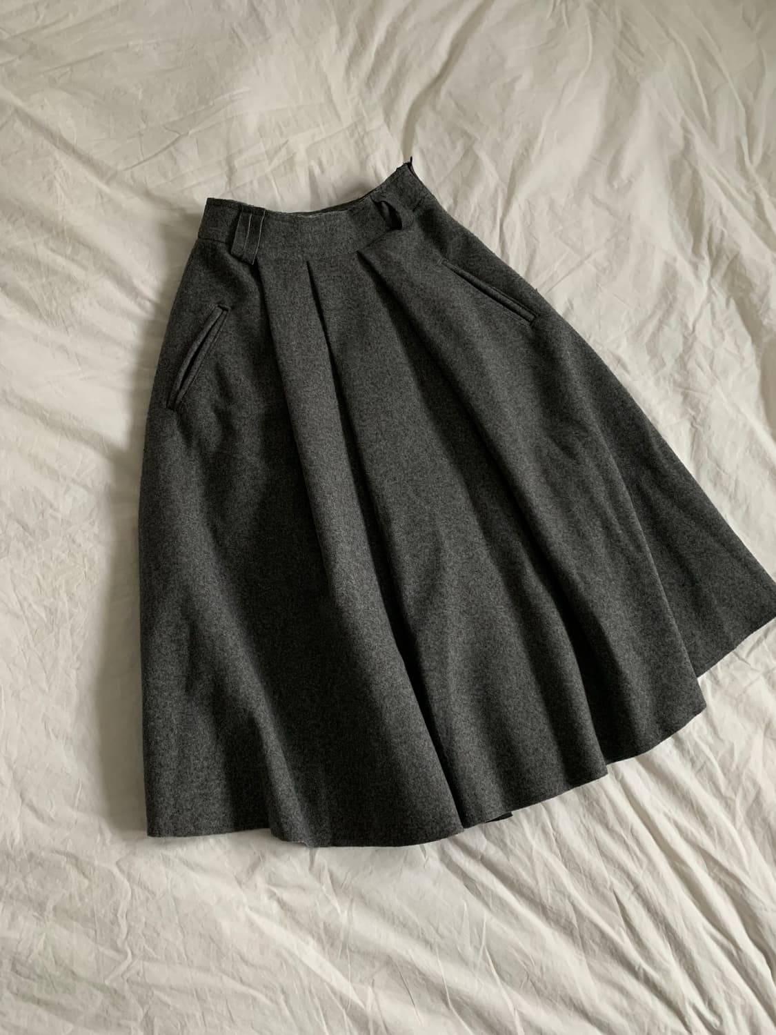 그레이 울 스커트 상품이미지2