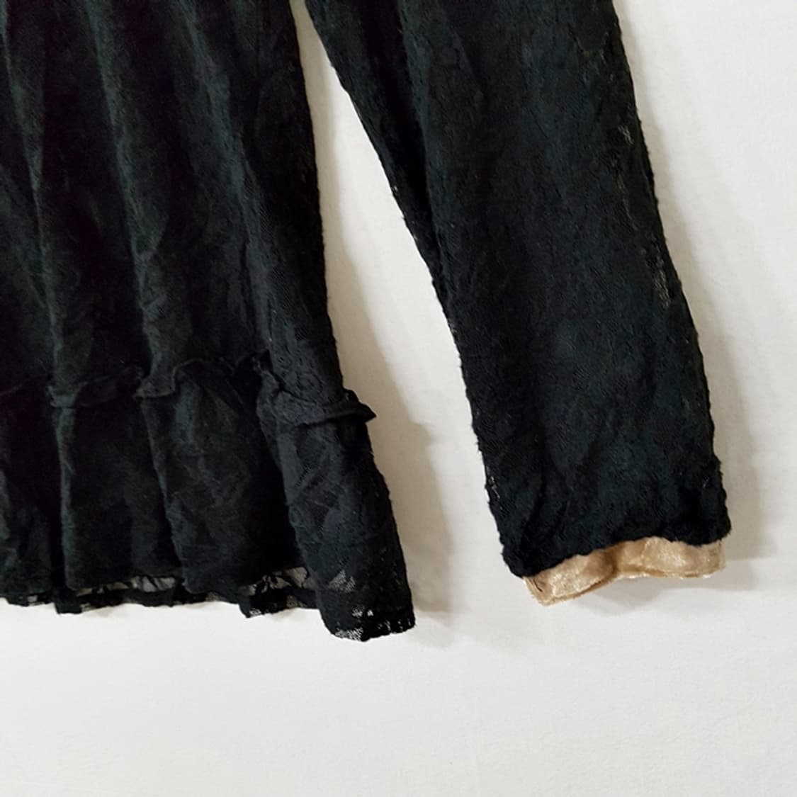 [새상품] axes femme 레이스 블라우스 블랙 상품이미지3