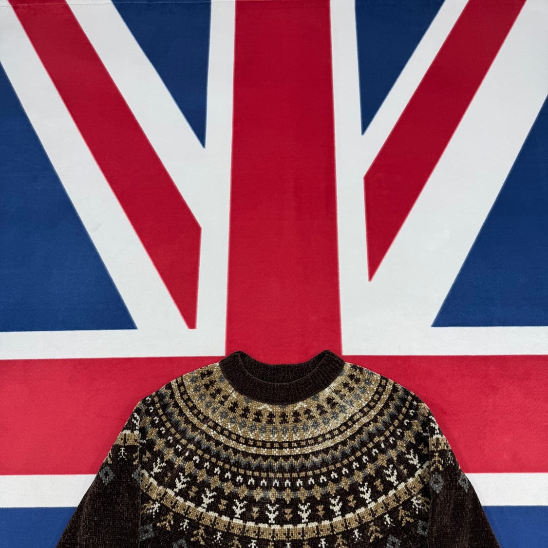 빈티지 패턴 니트 M 실측 L  상품이미지2