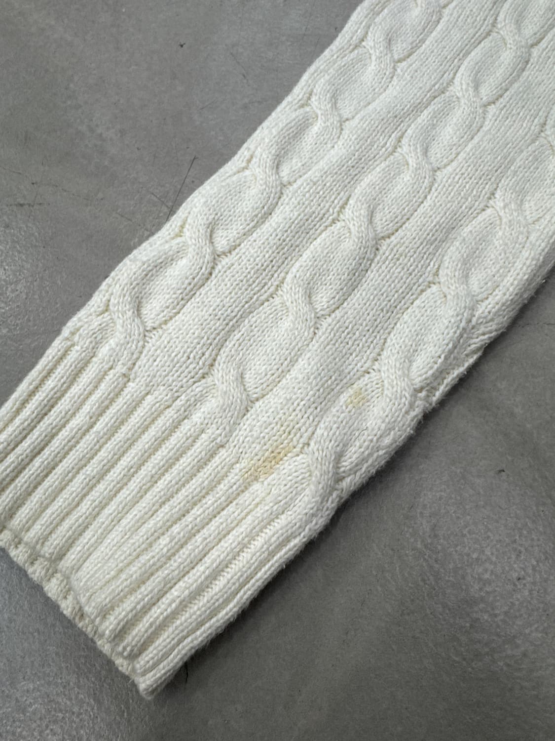 폴로 케이블 니트 화이트 M 상품이미지6