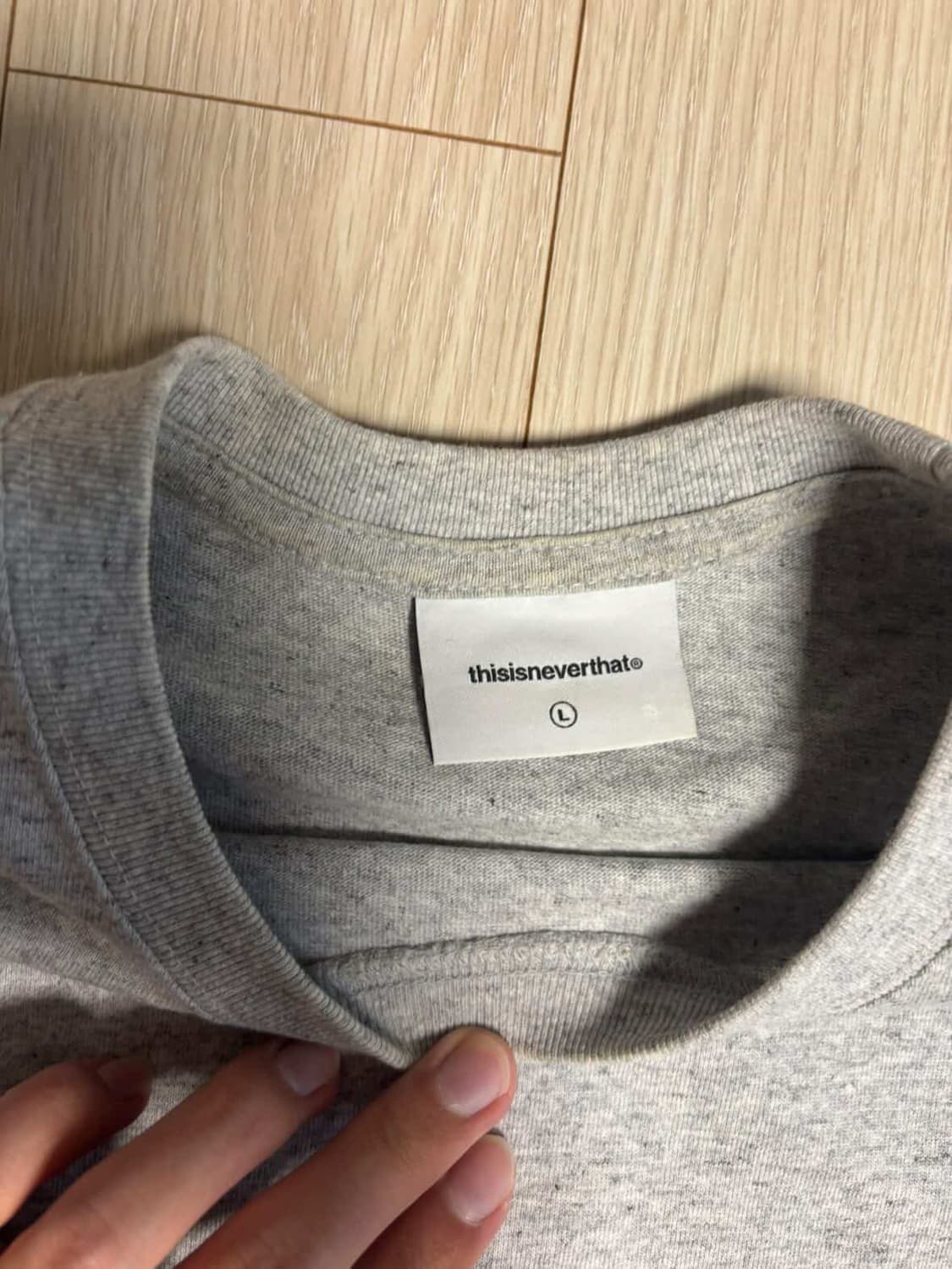 디스이즈네버댓 T-로고 티셔츠 헤더 그레이 상품이미지3