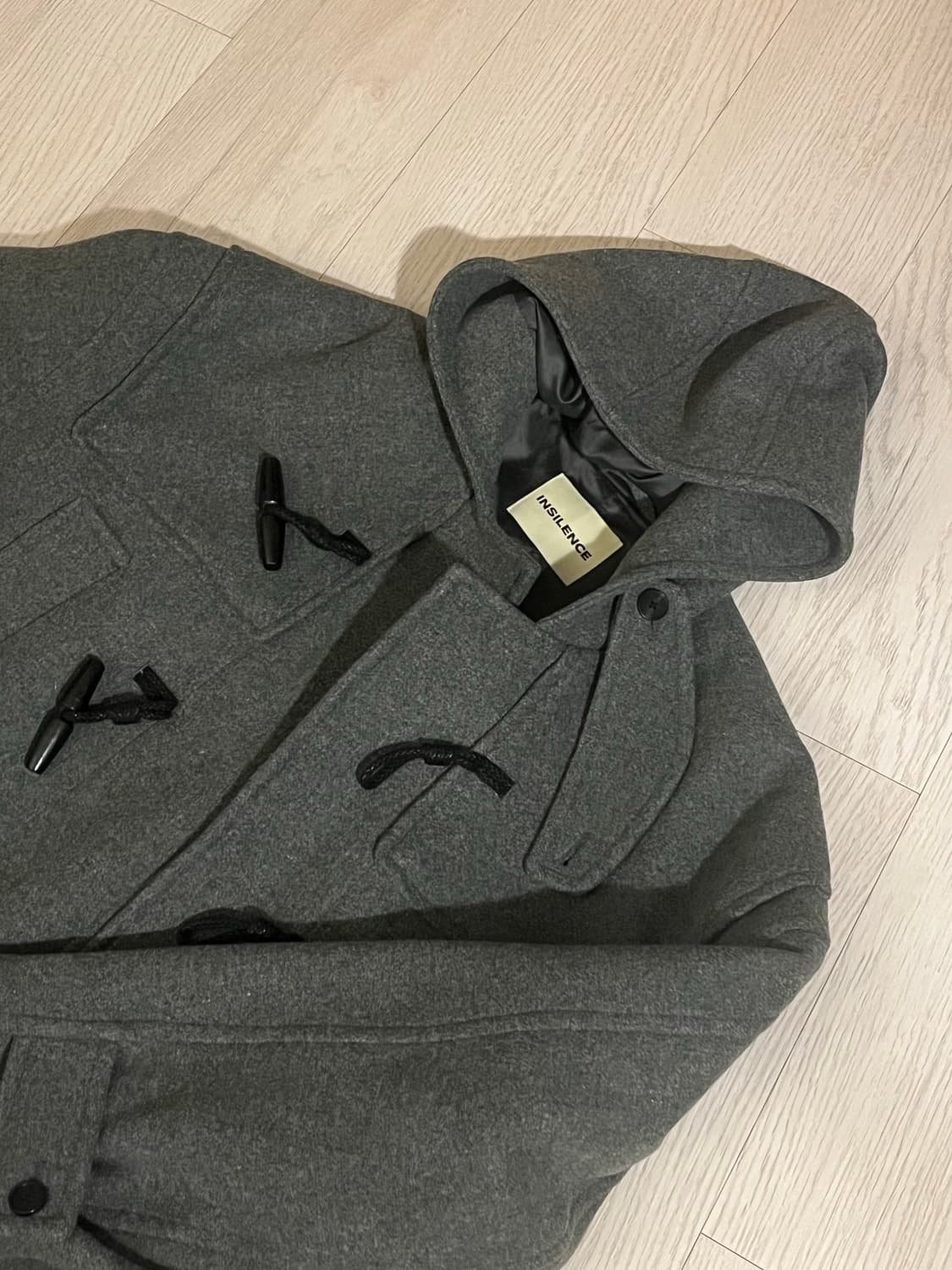 인사일런스 오버사이즈 더플코트 그레이 s 상품이미지3