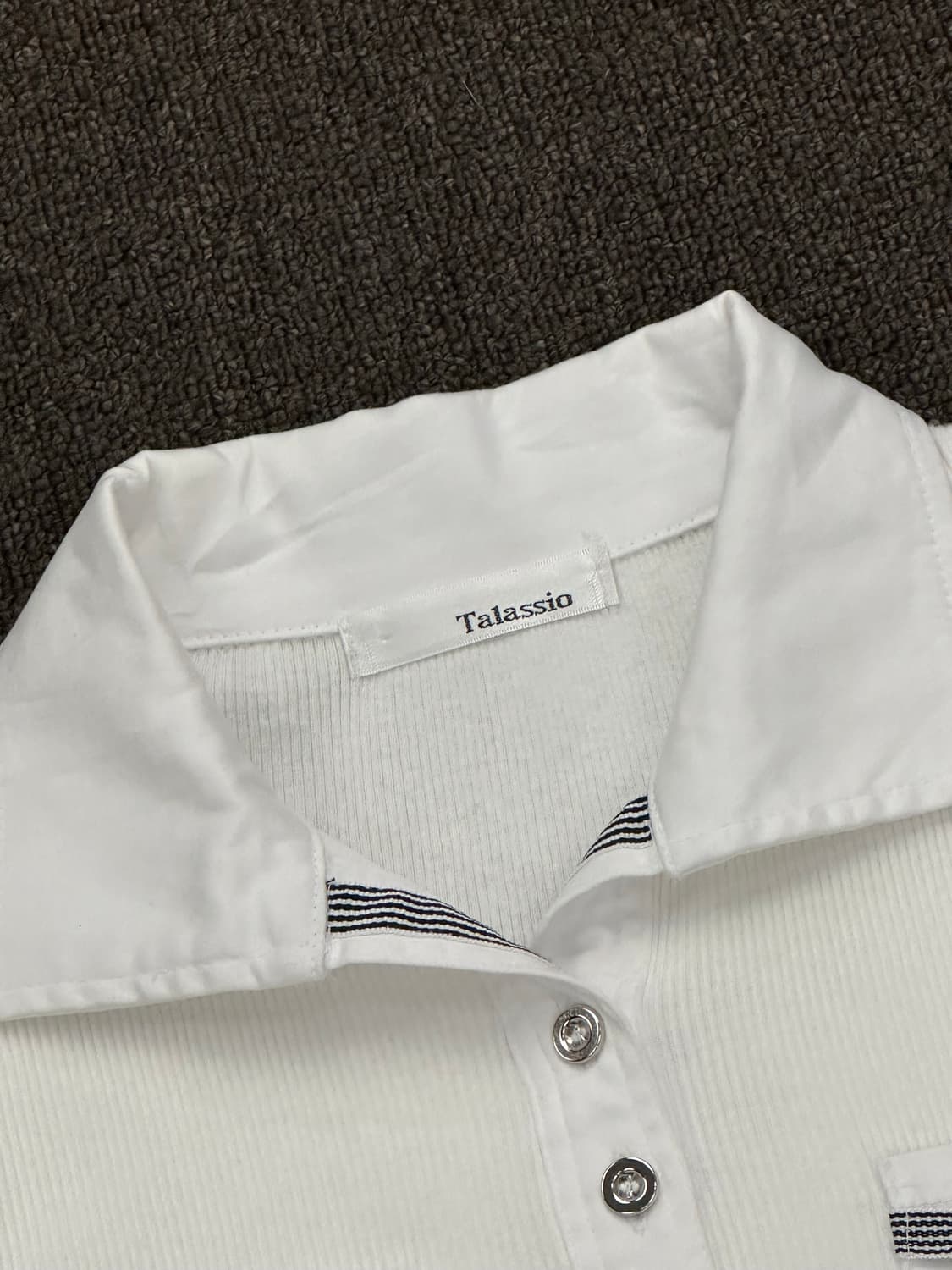 M)Japanese vintage 여성 포켓 카라 반팔 상품이미지3