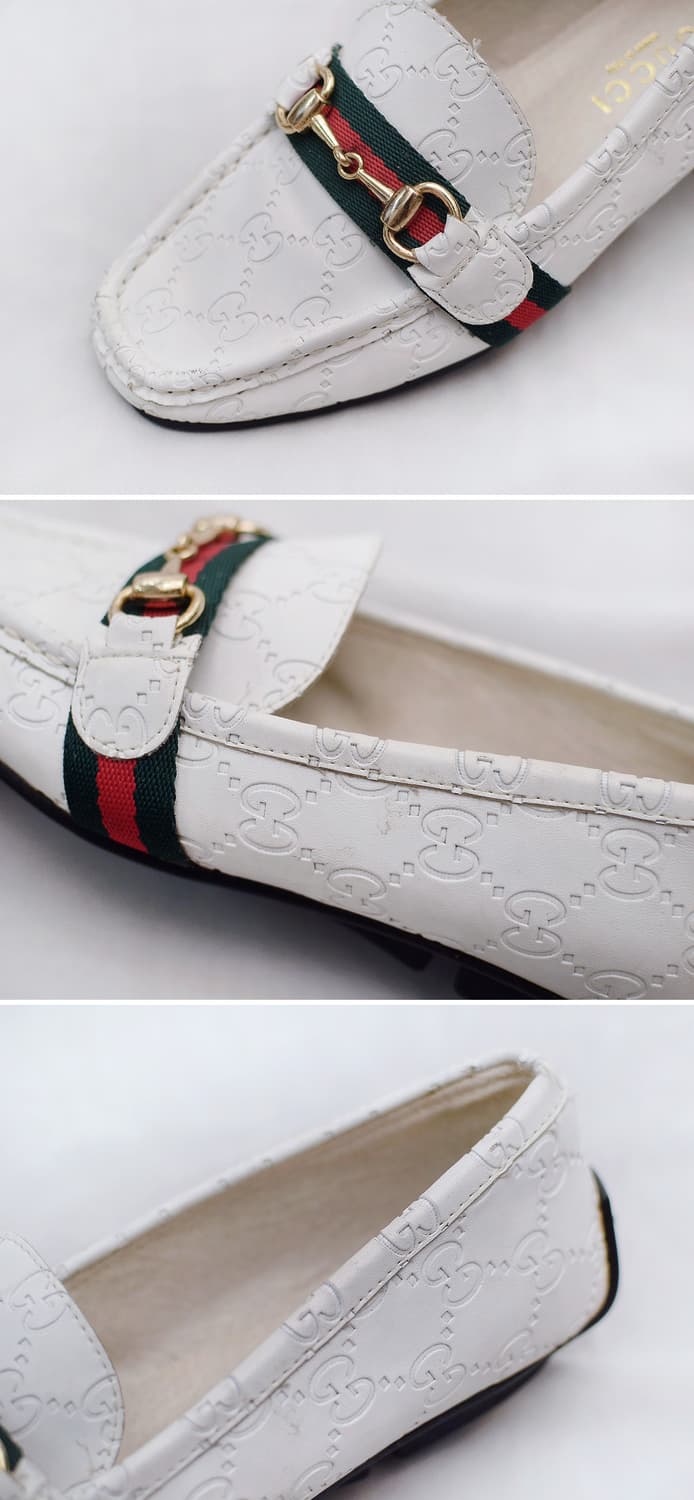 구찌 (GUCCI) 화이트 구찌시마 홀스빗 로퍼 (37.5) 상품이미지7