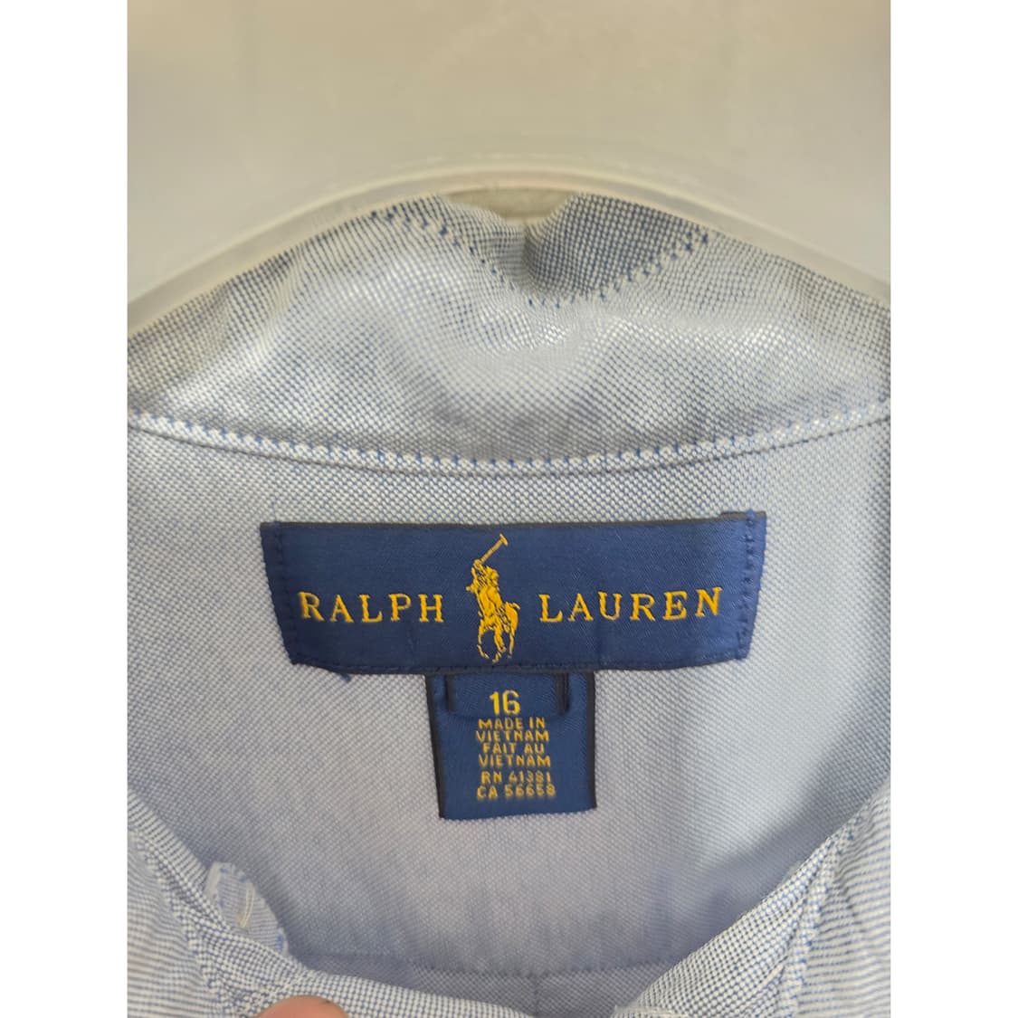 택포// 폴로 랄프로렌 하늘색 셔츠 16Y 상품이미지2
