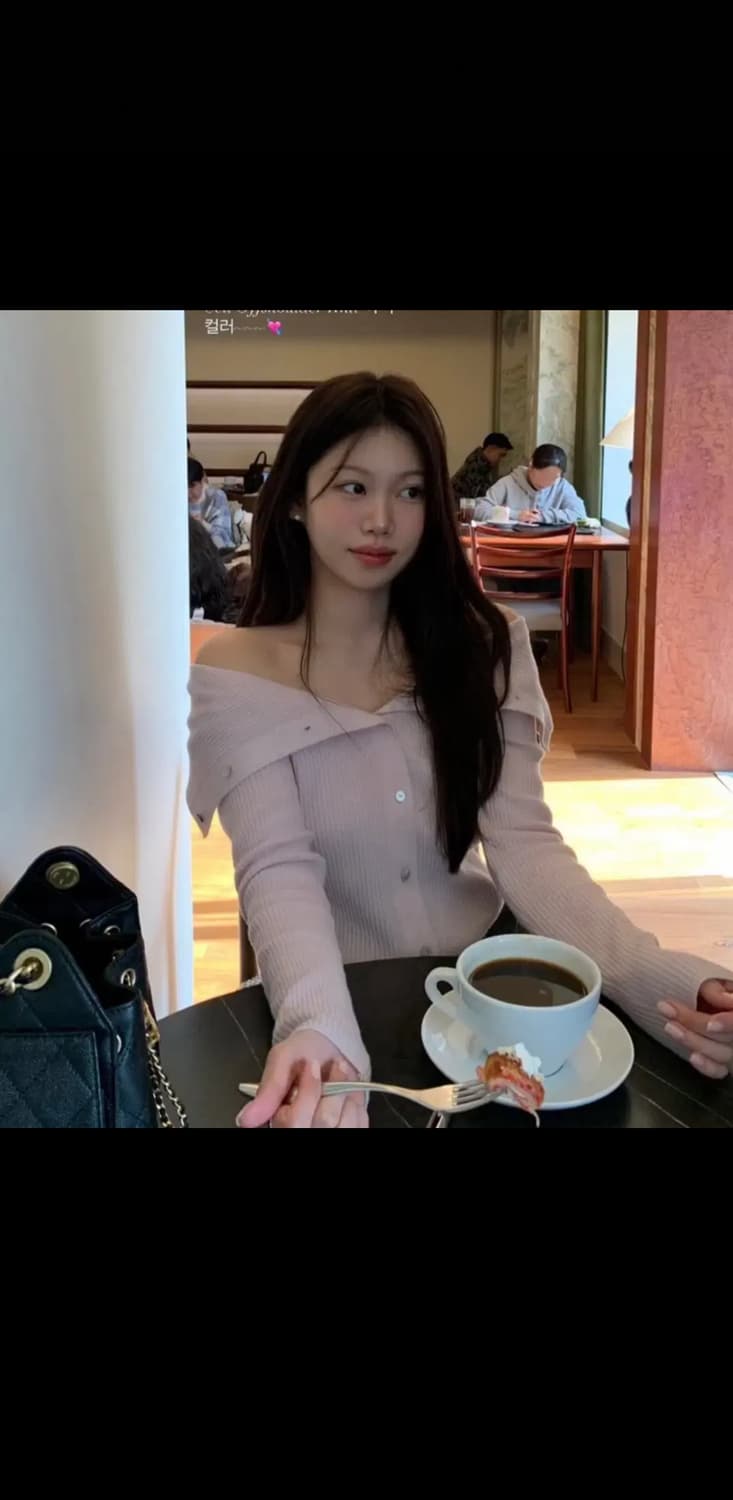 온트 celi 오프숄더 니트 핑크 상품이미지1