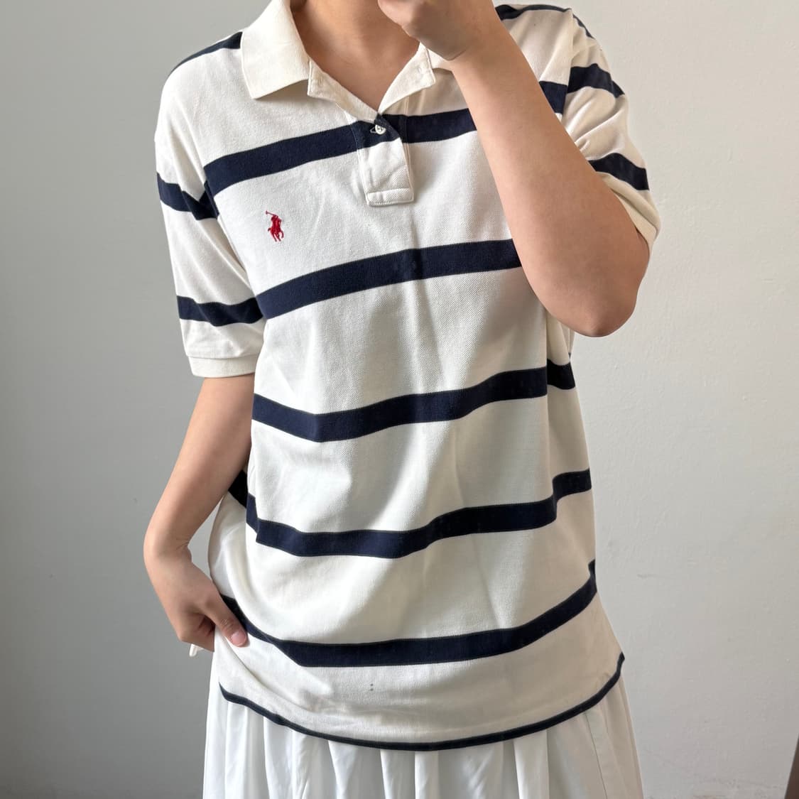 [L] 폴로 스트라이프 카라 반팔티 상품이미지2