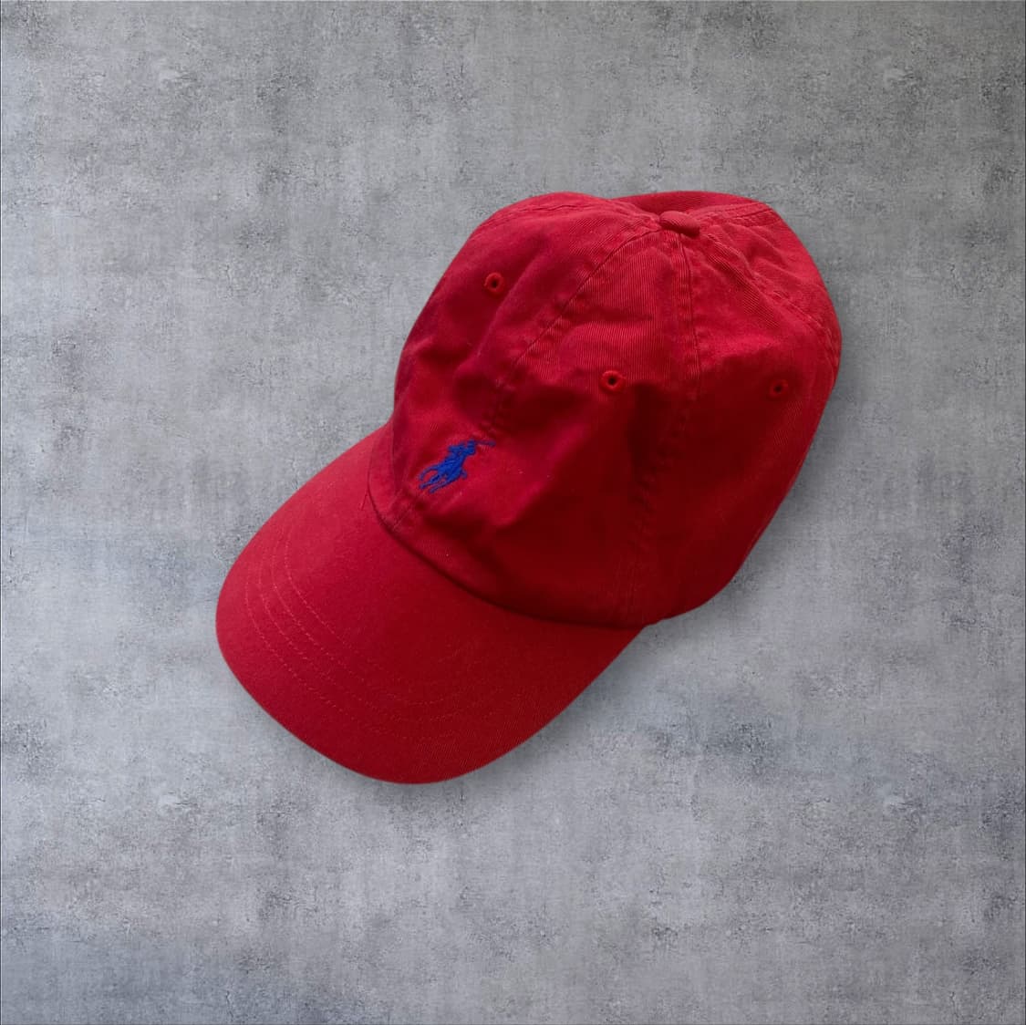 폴로 랄프로렌 레드 컬러 포니 로고 볼캡 상품이미지1