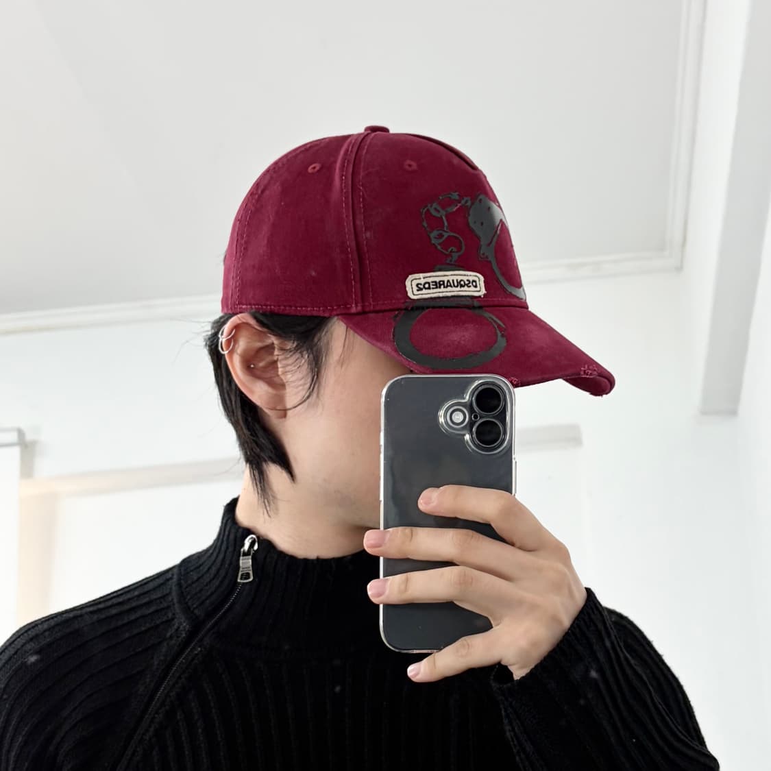 디스퀘어드 워시드 볼캡 상품이미지3