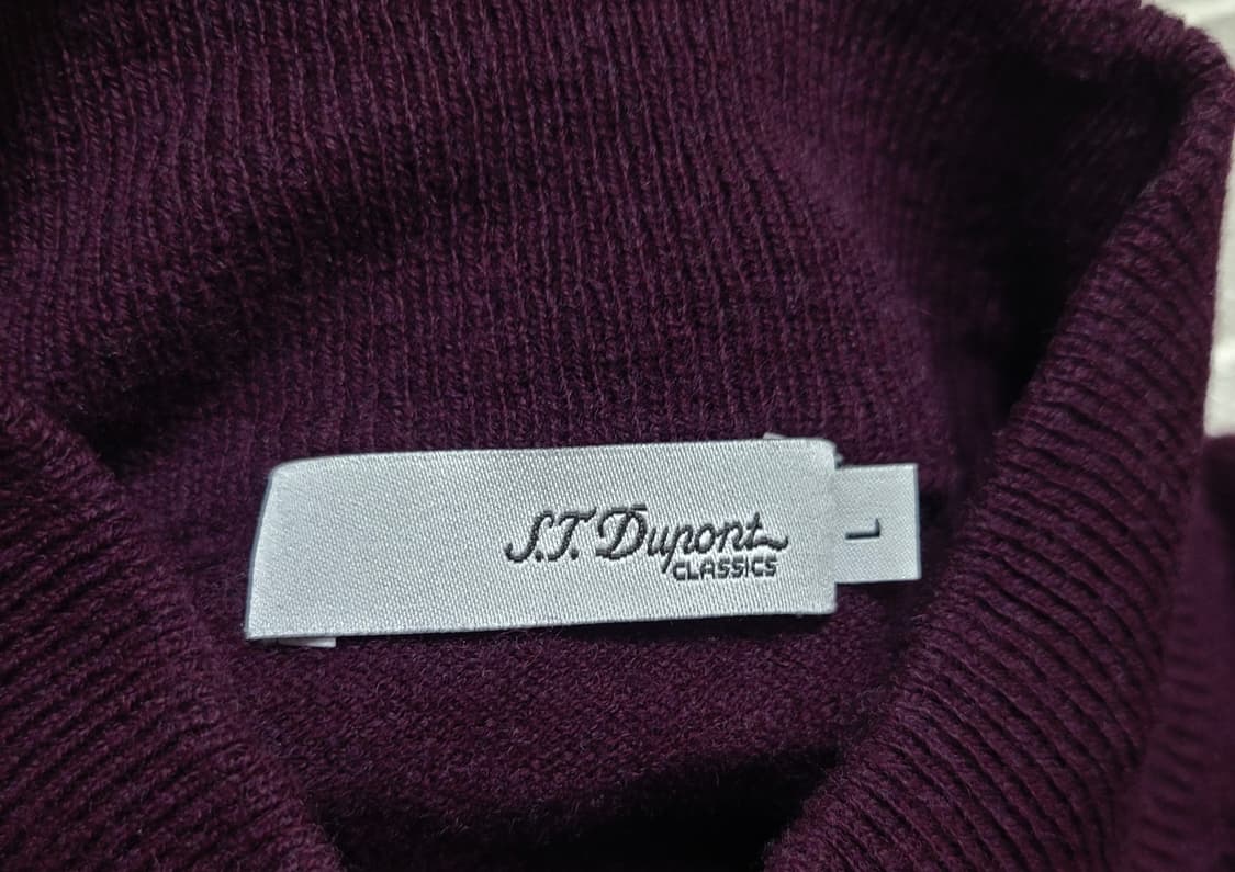 S.T Dupont 듀퐁 울캐시미어 하프넥 니트 L 상품이미지4