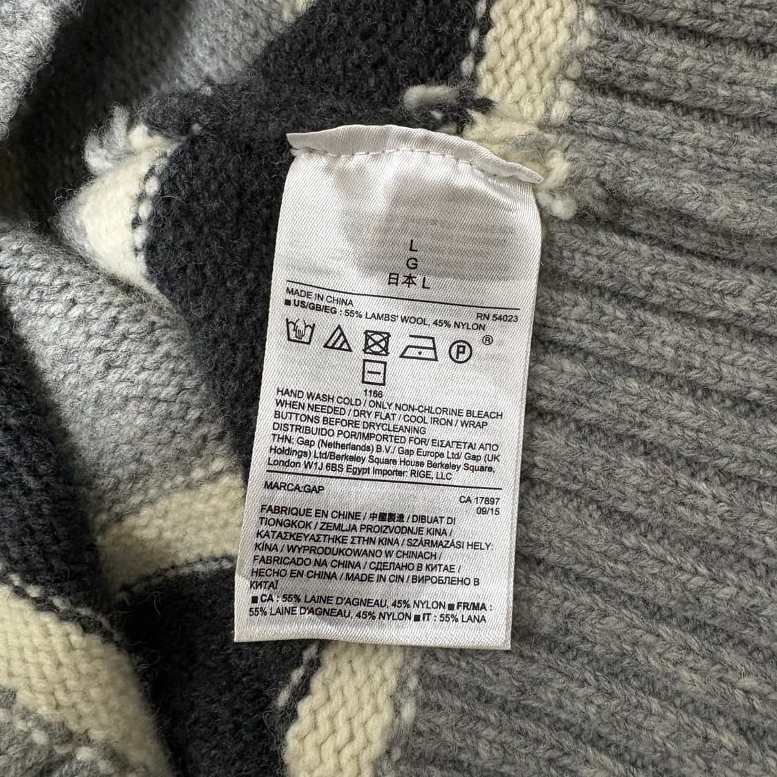 GAP 갭 떡볶이 숄카라 니트 가디건 상품이미지5