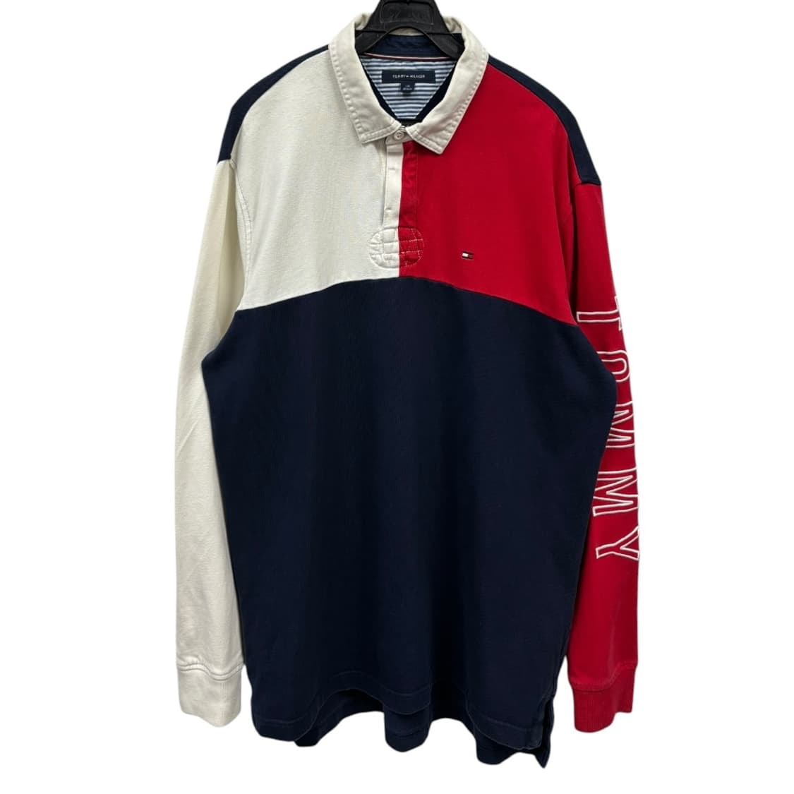 타미힐피거 올드스쿨  레터링 럭비 카라티 상품이미지1