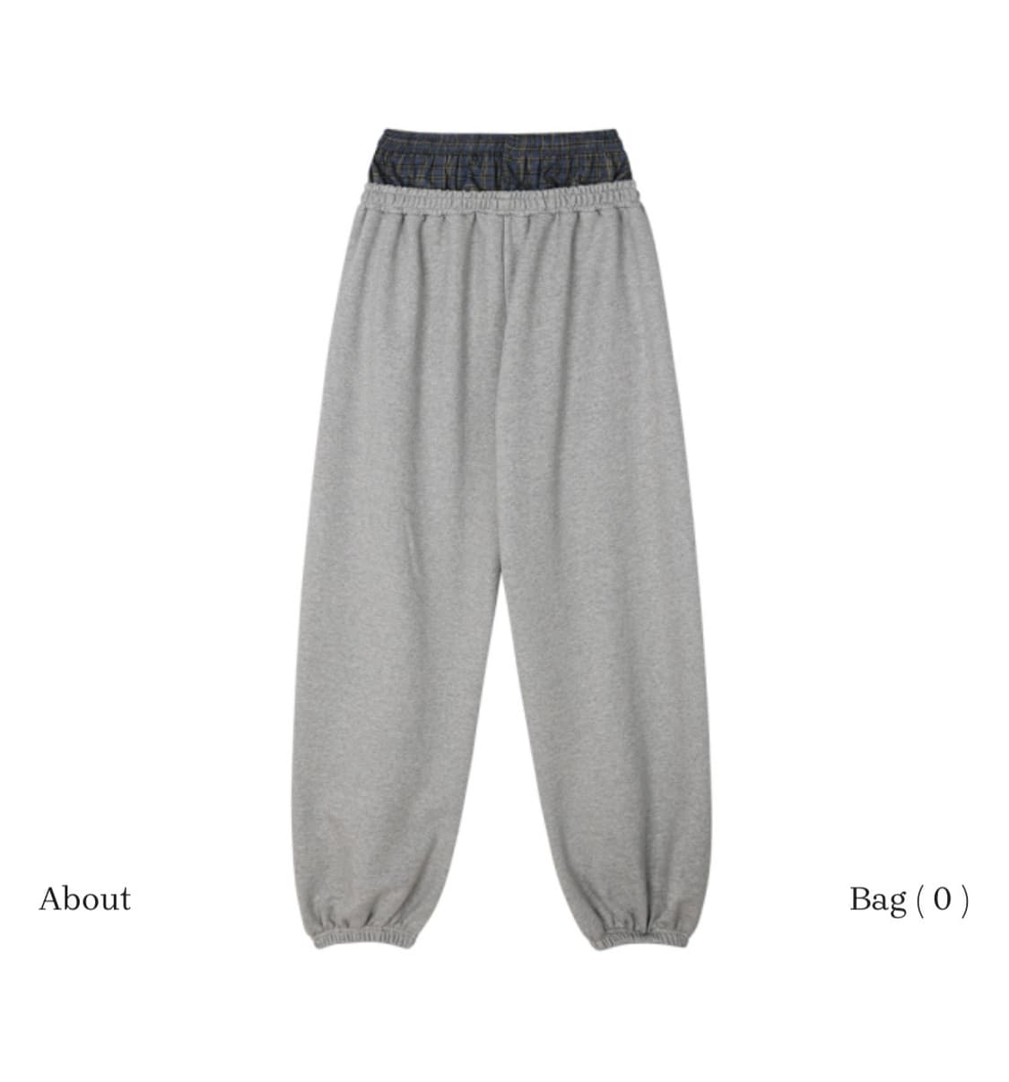 더미스테리어스호텔 레이어드 스웻 팬츠 (있지 유나 착용) 상품이미지5