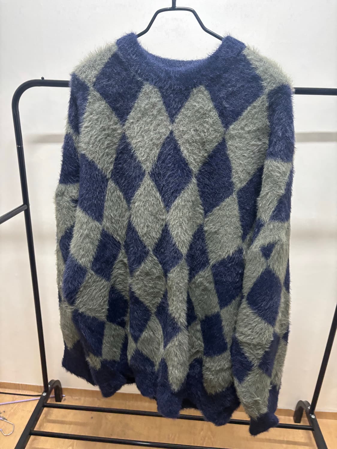 AJOBYAJO Harlequin Check Oversized Sweat 상품이미지3
