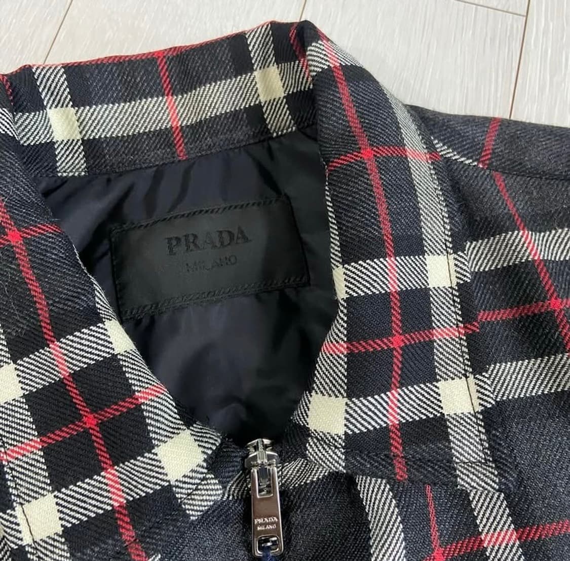 [L] FW16 프라다 체크 블루종 자켓 상품이미지7