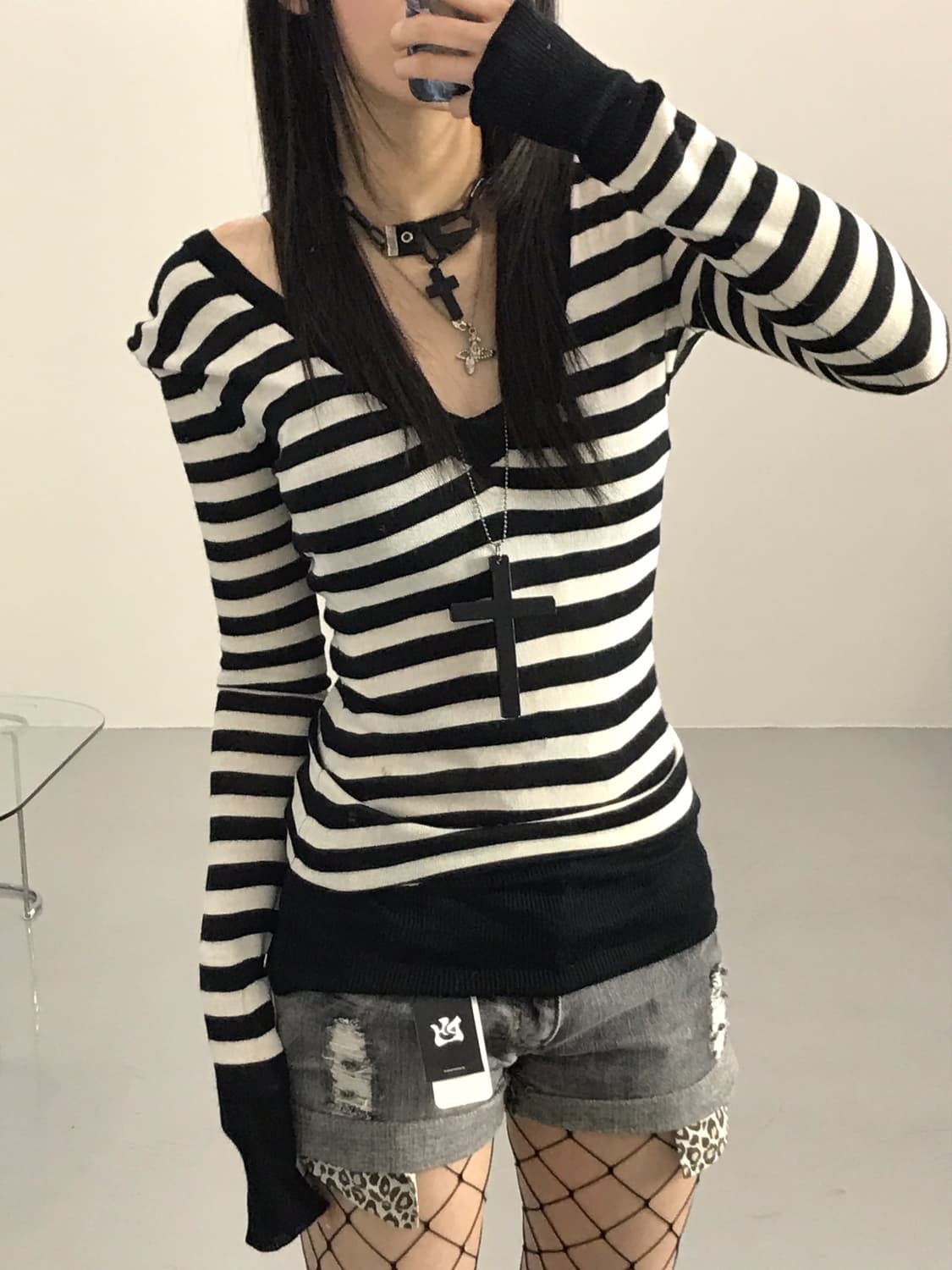 Jpn Slim Striped Sweaters Hoodie 상품이미지3