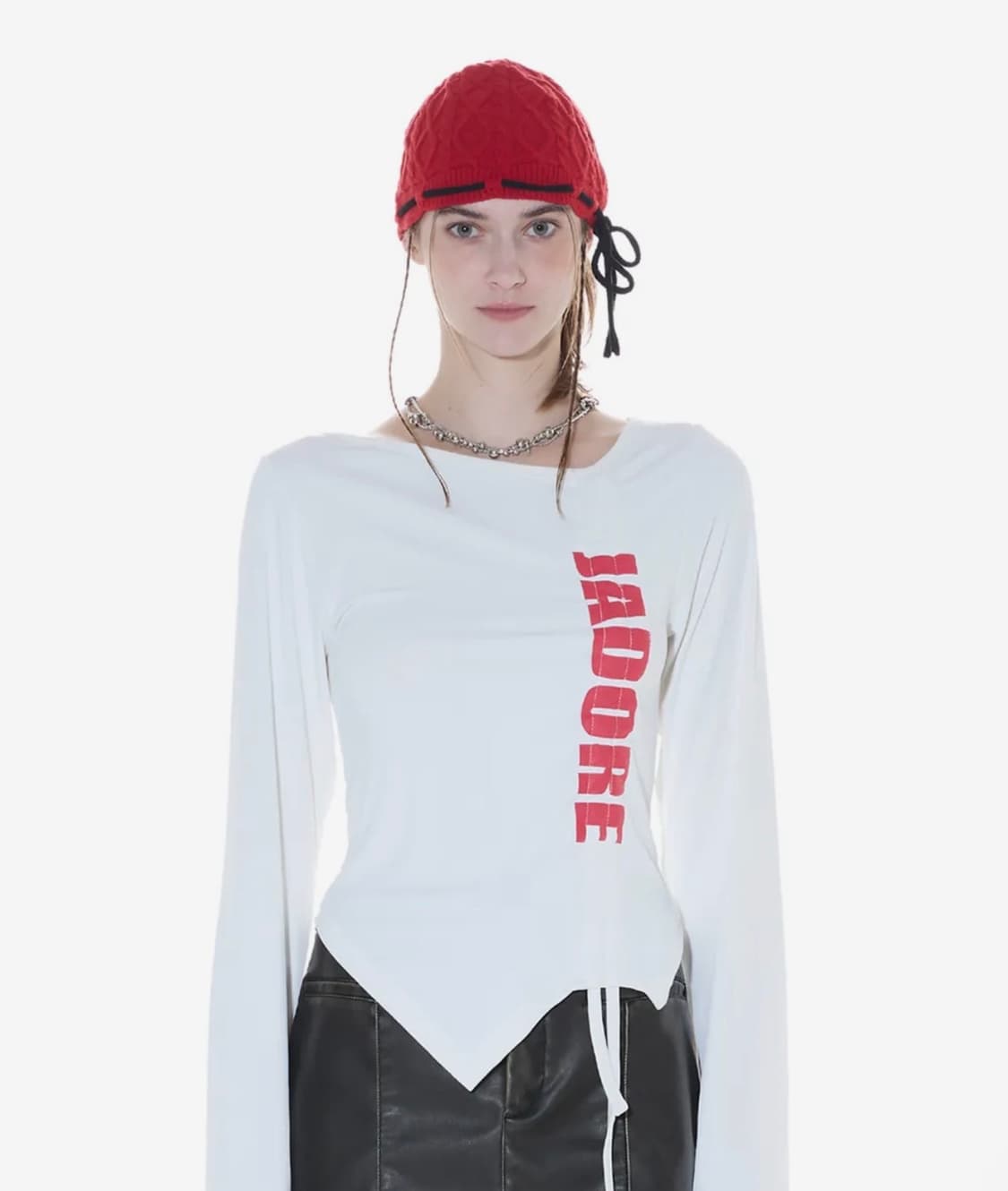 품절제품)L14 SHIRRING T-SHIRT(WHITE) 상품이미지1