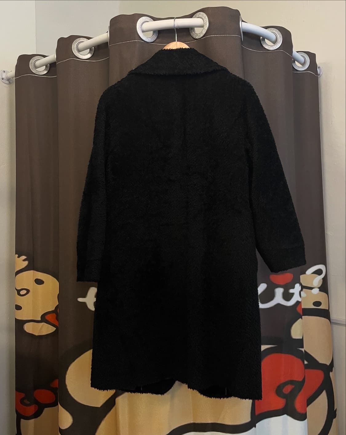 플리스 롱 블랙코트[무배] 상품이미지4