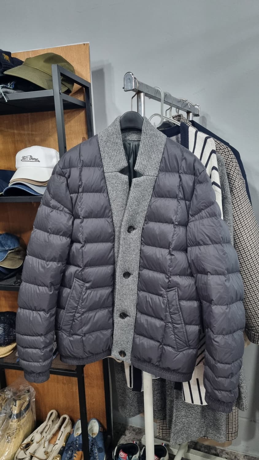 알레그리 구스다운 믹스자켓  가슴단면53(국내100) 상태최상 상품이미지1