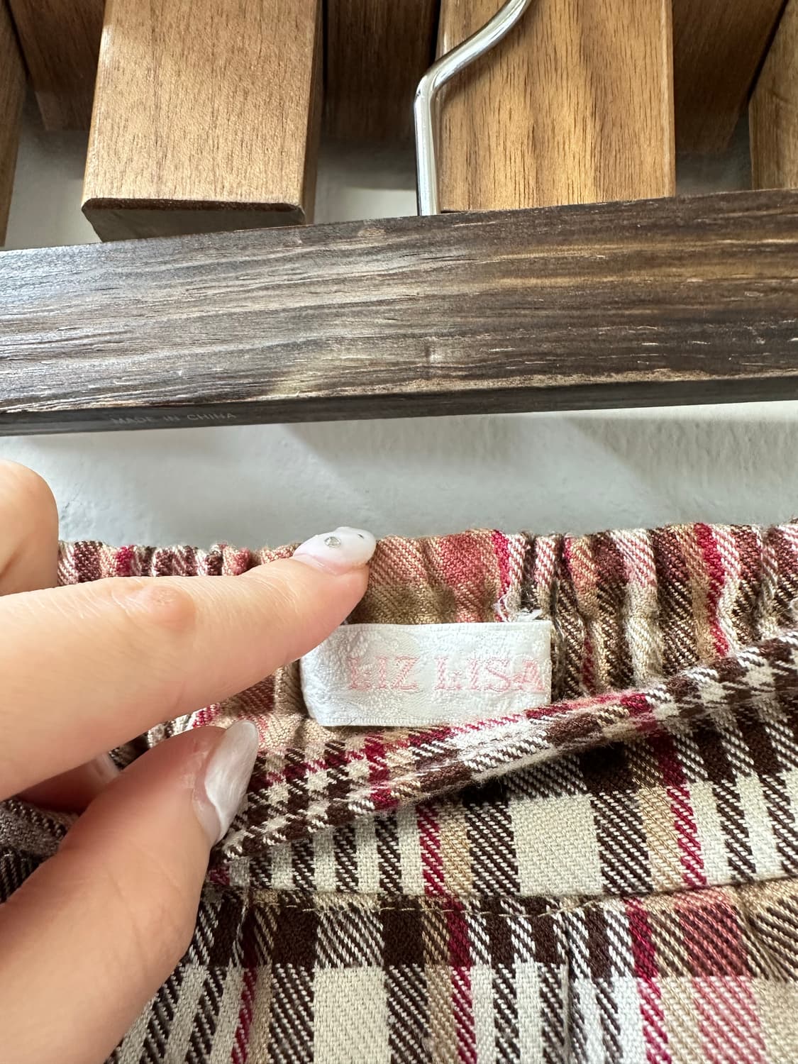 일본빈티지 Liz Lisa 리즈리사 체크 플리츠 큐롯팬츠 레이스 스커트 상품이미지8