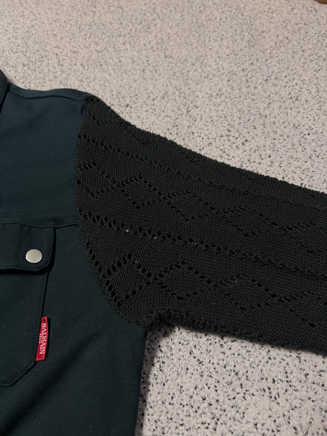 Balmain knit trimmed trucker jacket 상품이미지4