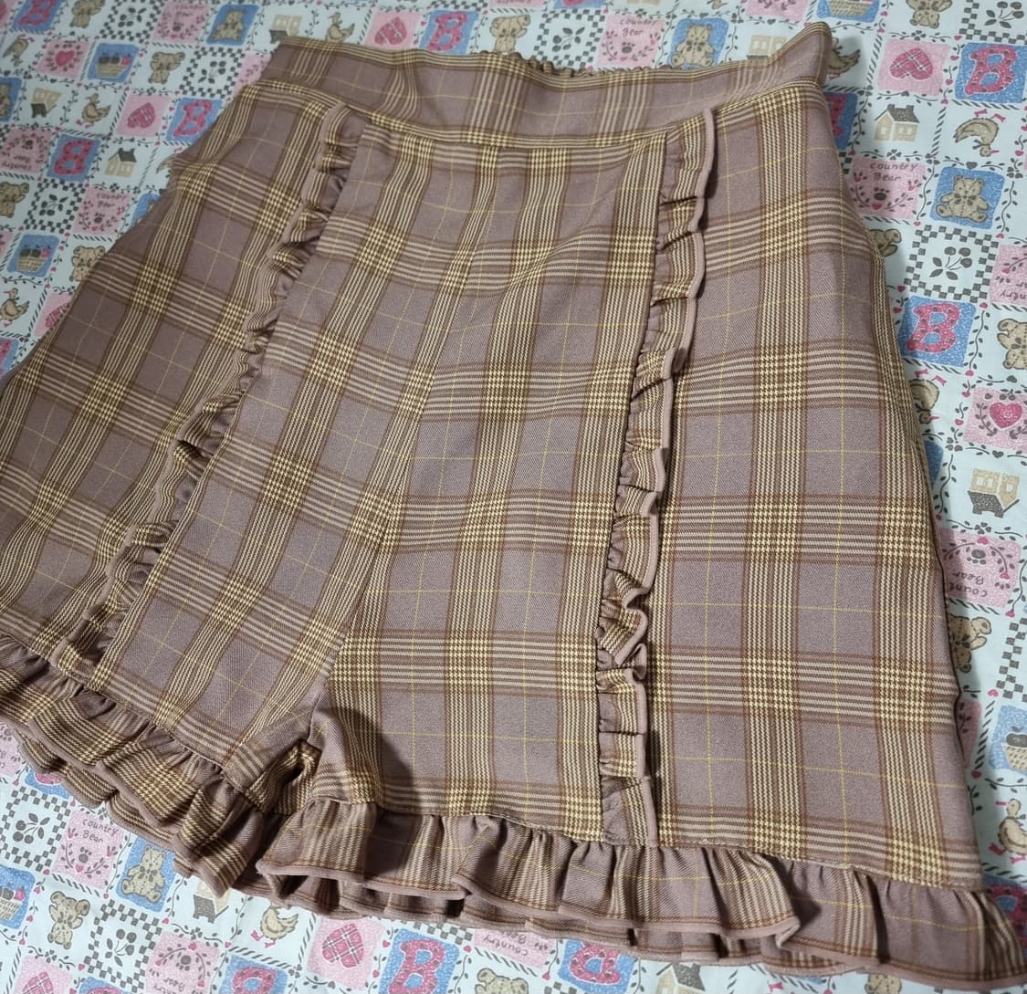 Chip Clip Mini(칩클립 미니) 체크 프릴 큐롯팬츠 상품이미지2