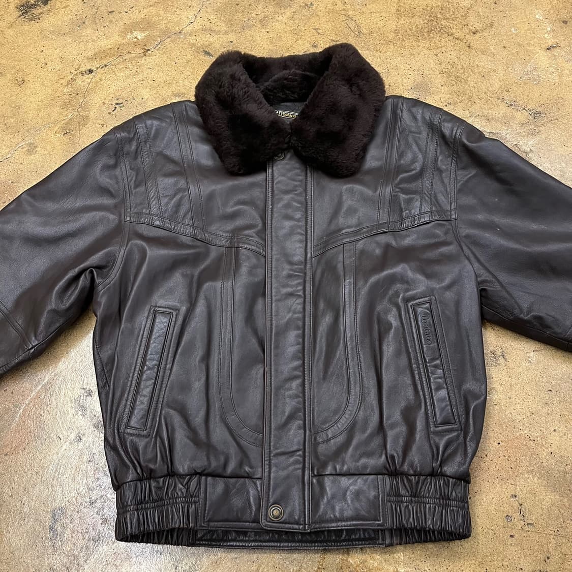 [ 정품/95 ] 파시타노 빈티지 양가죽 레더 자켓 b18 상품이미지3