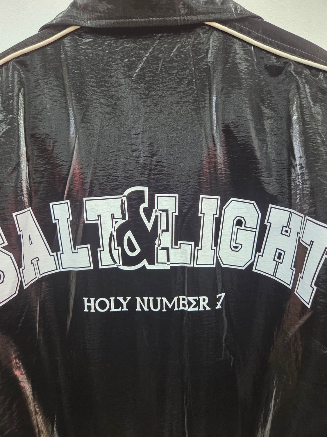 [초희귀]홀리넘버세븐 블랙 유광 리버시블 트랙 자켓 상품이미지6