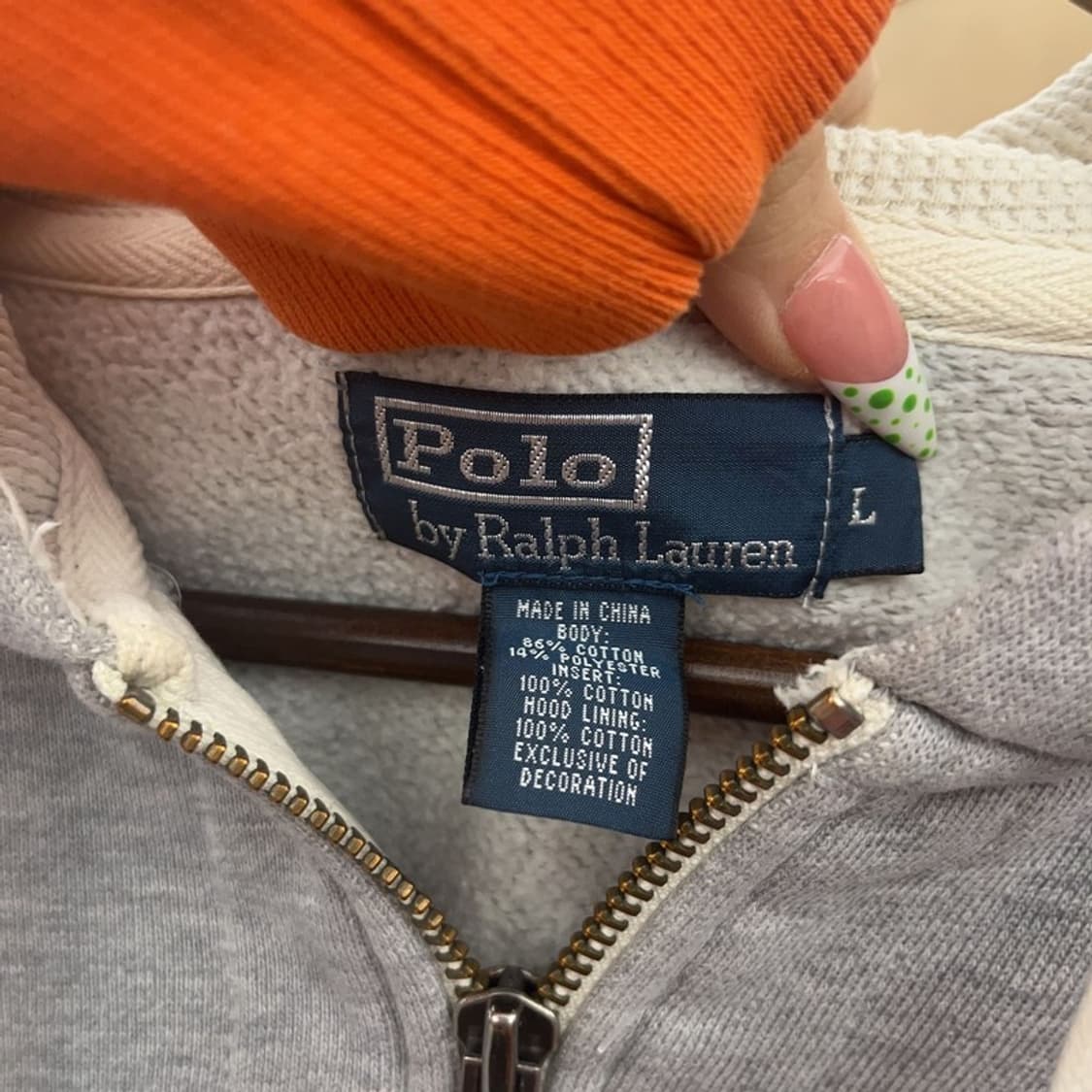폴로 랄프로렌 캐주얼 윈터베이직 약기모 후드집업 L C08896 상품이미지5