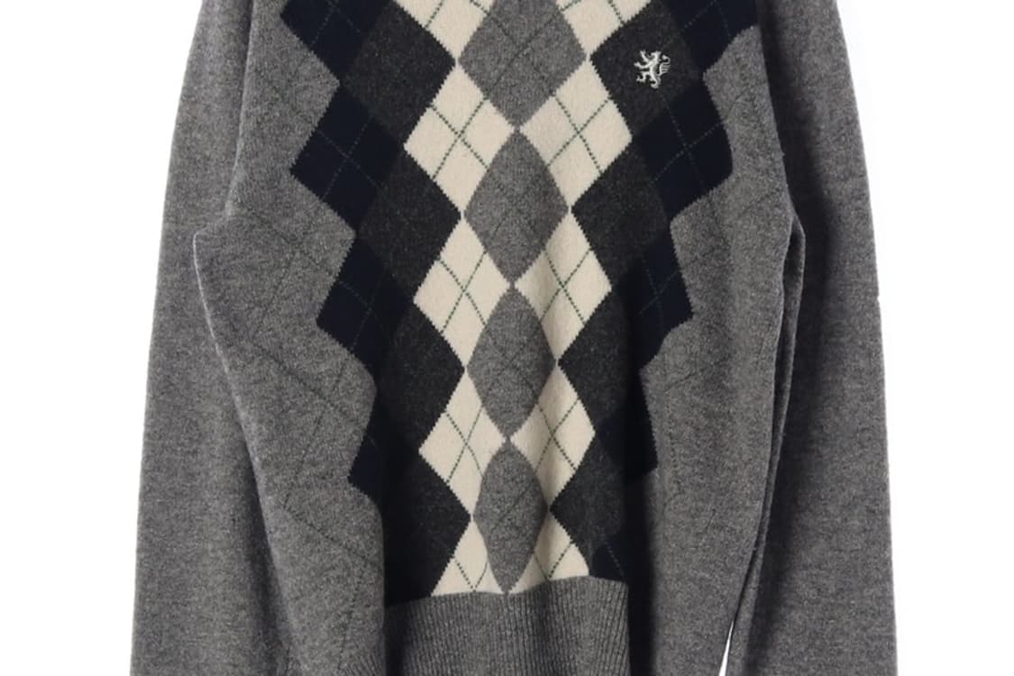 LE31 뉴울 빈티지 아가일 니트 L 상품이미지4